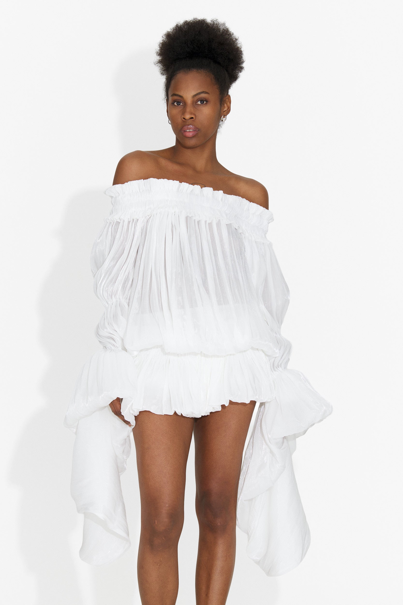 Rochie dama scurta alba Myara Bogas