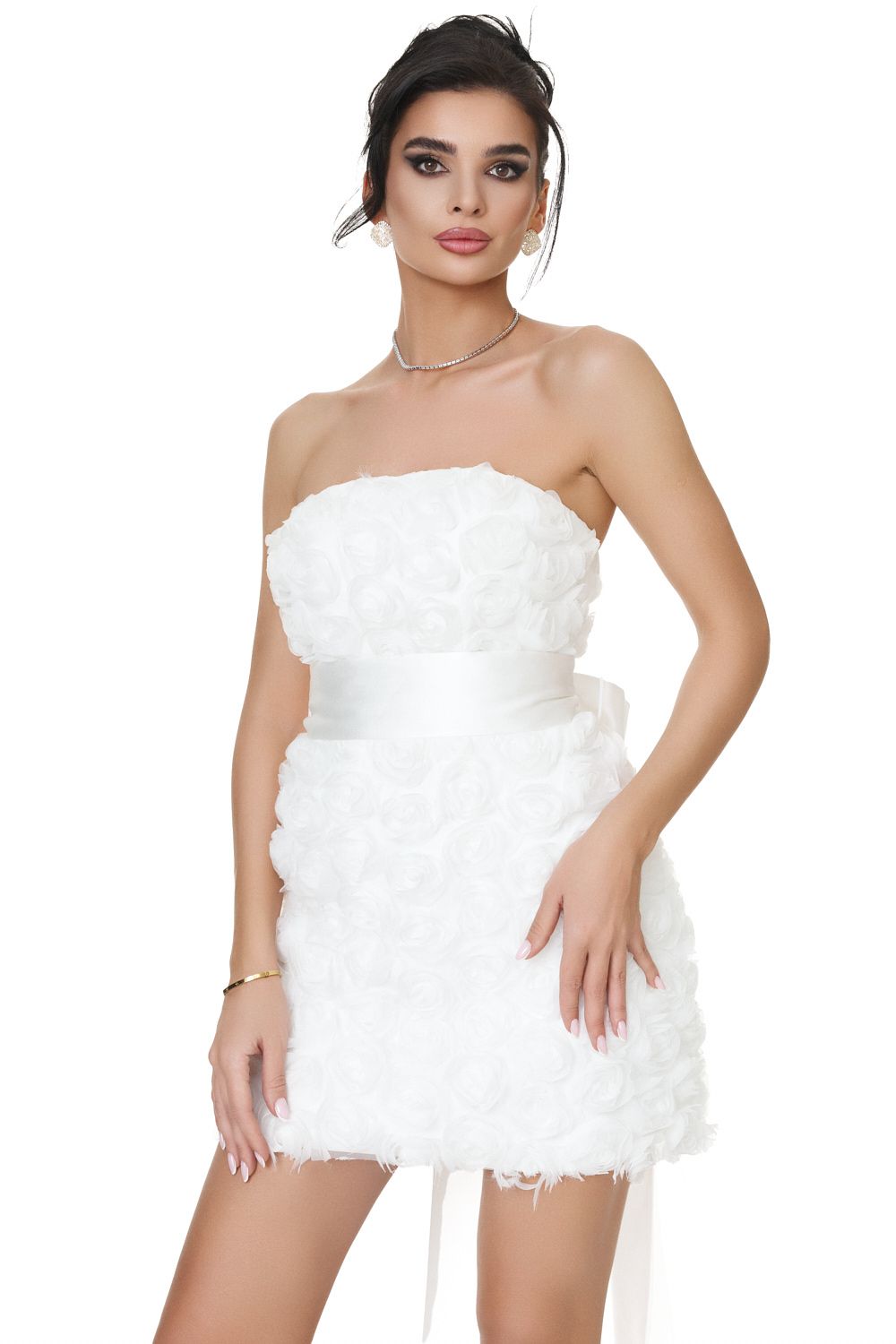 Prom dress white lady short Bogas