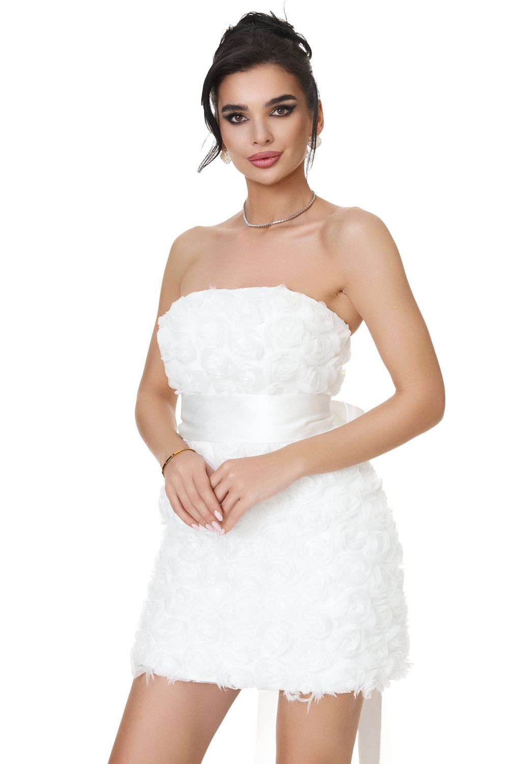 Prom dress white lady short Bogas