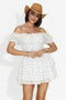 Rochie dama scurta alba Senia Bogas