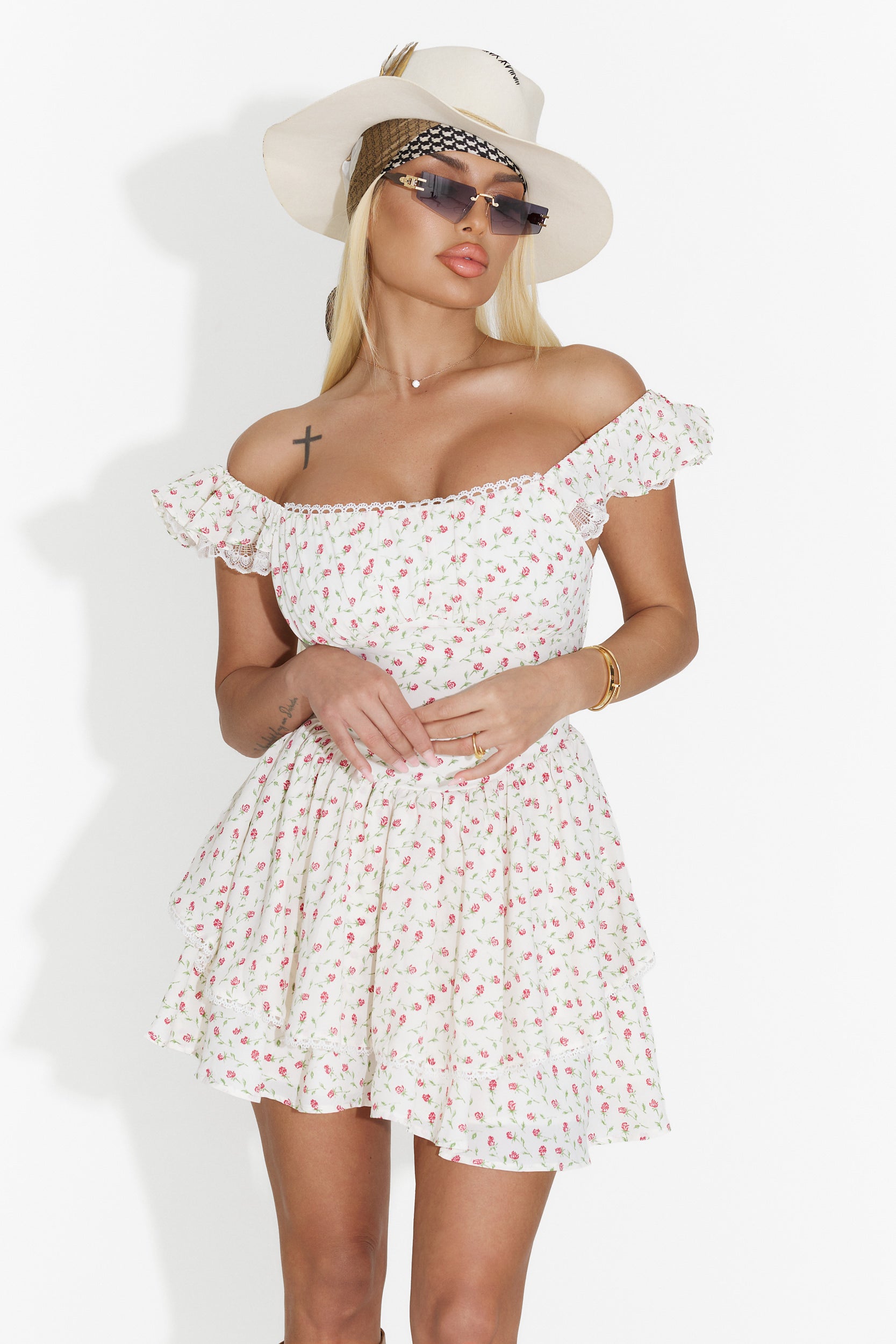 Rochie dama scurta alba Splity Bogas