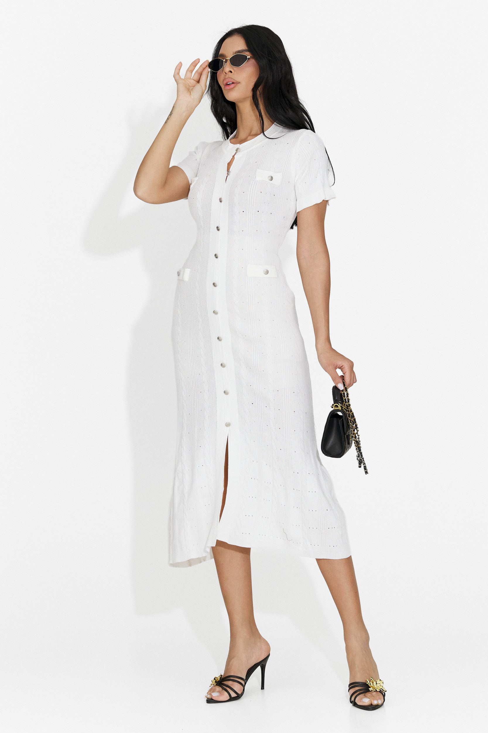 Rochie dama scurta alba Verioma Bogas