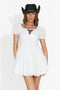Rochie dama scurta alba Viviene Bogas
