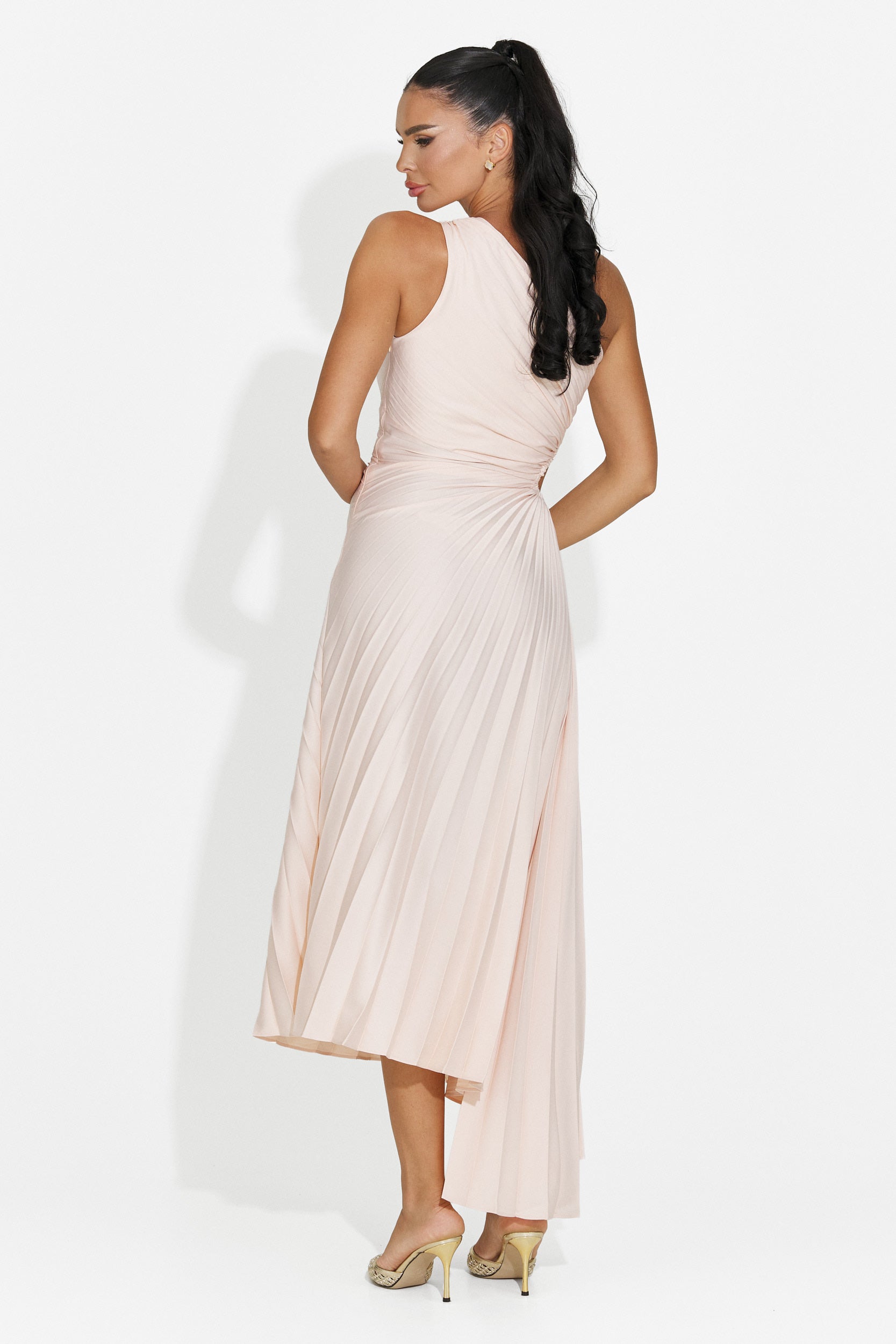 Rochie dama scurta bej Delimia Bogas