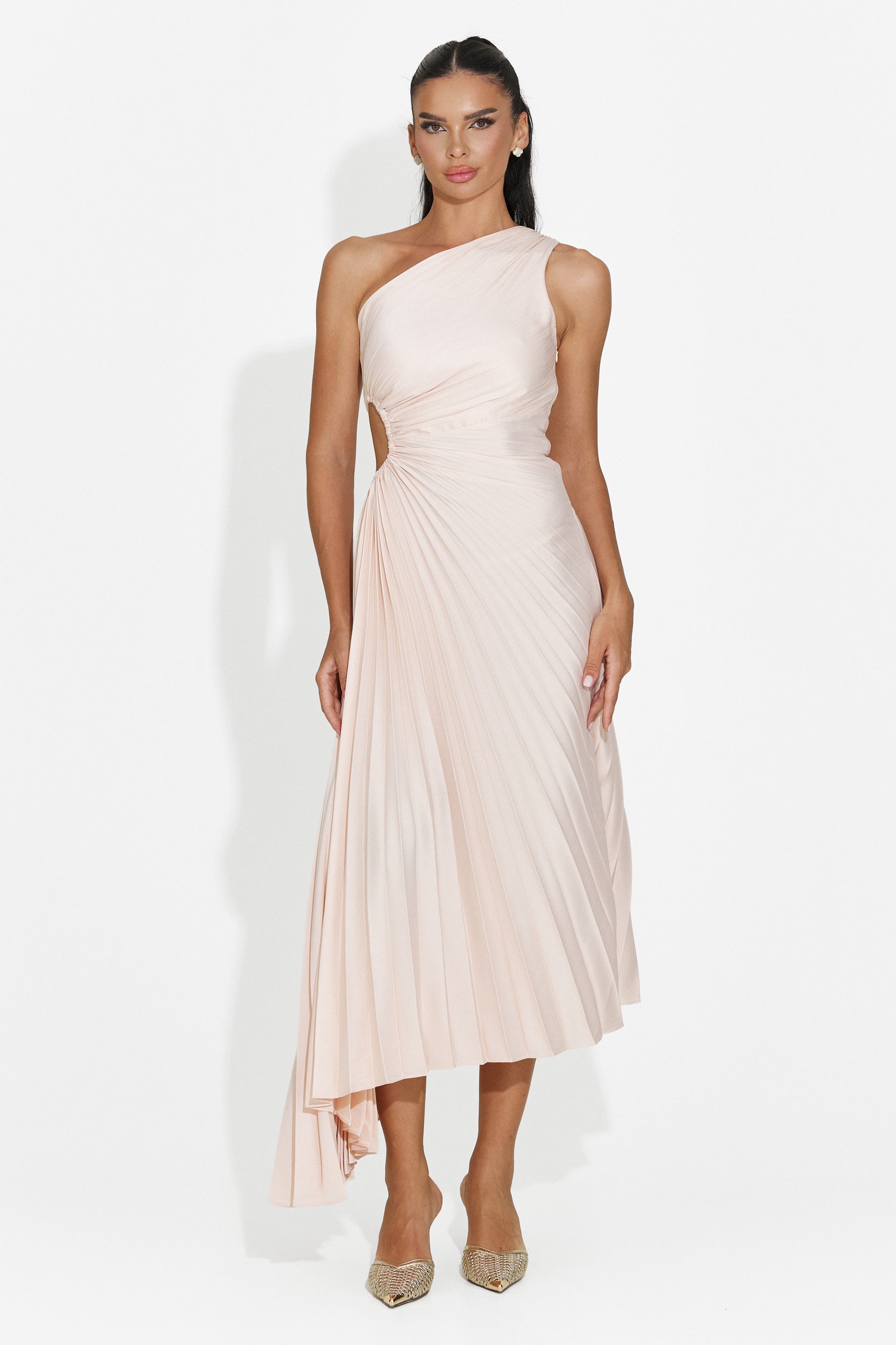 Rochie dama scurta bej Delimia Bogas