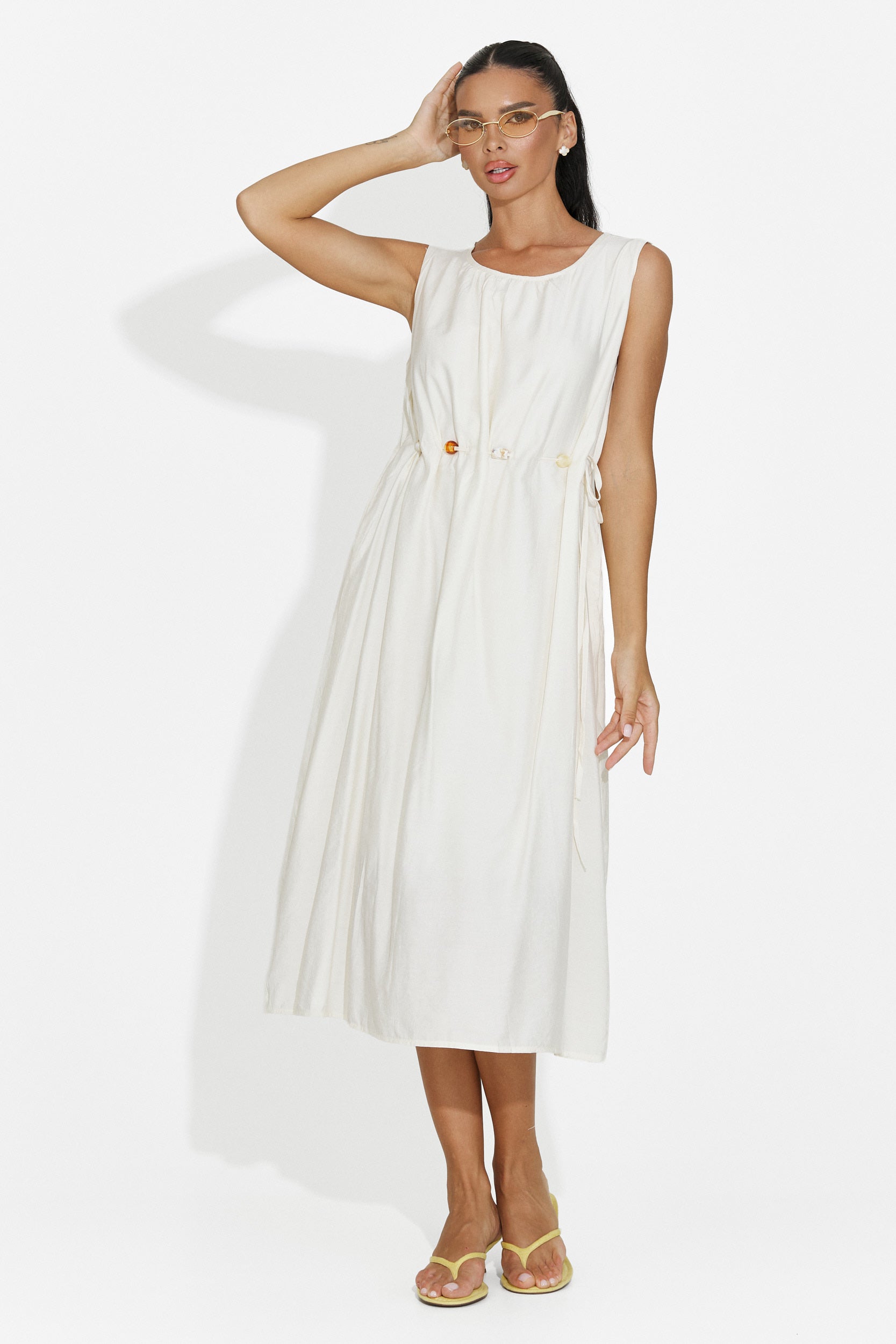 Rochie dama scurta bej Semonia Bogas
