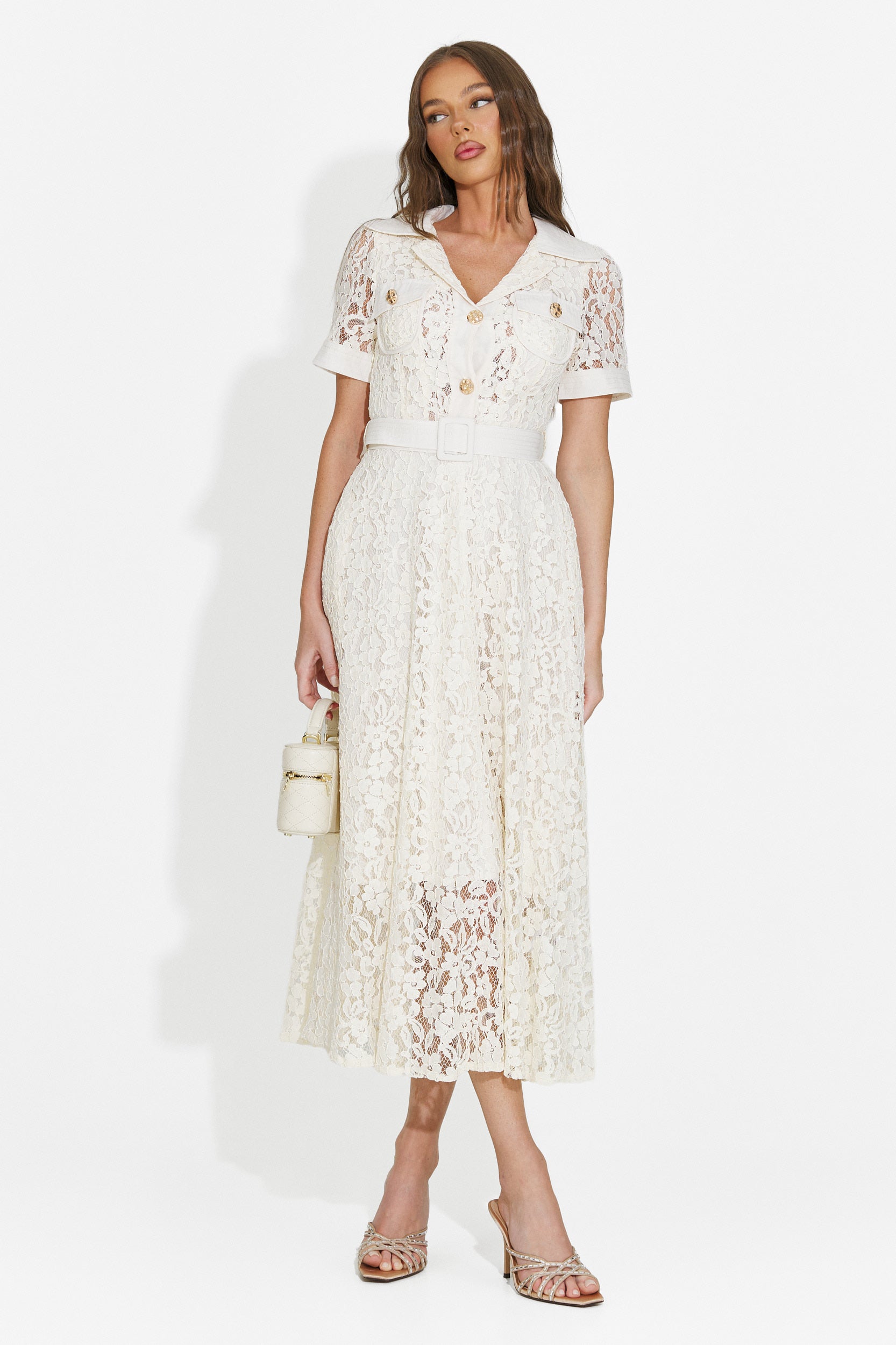Rochie dama lunga bej Vosira Bogas