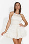 Rochie dama scurta bej Zenia Bogas