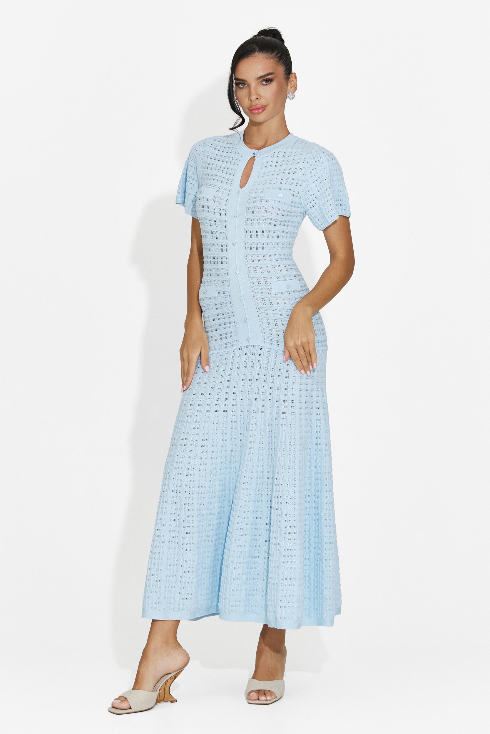Rochie dama scurta bleu Azania Bogas