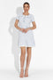 Short blue Glyf Bogas dress for women