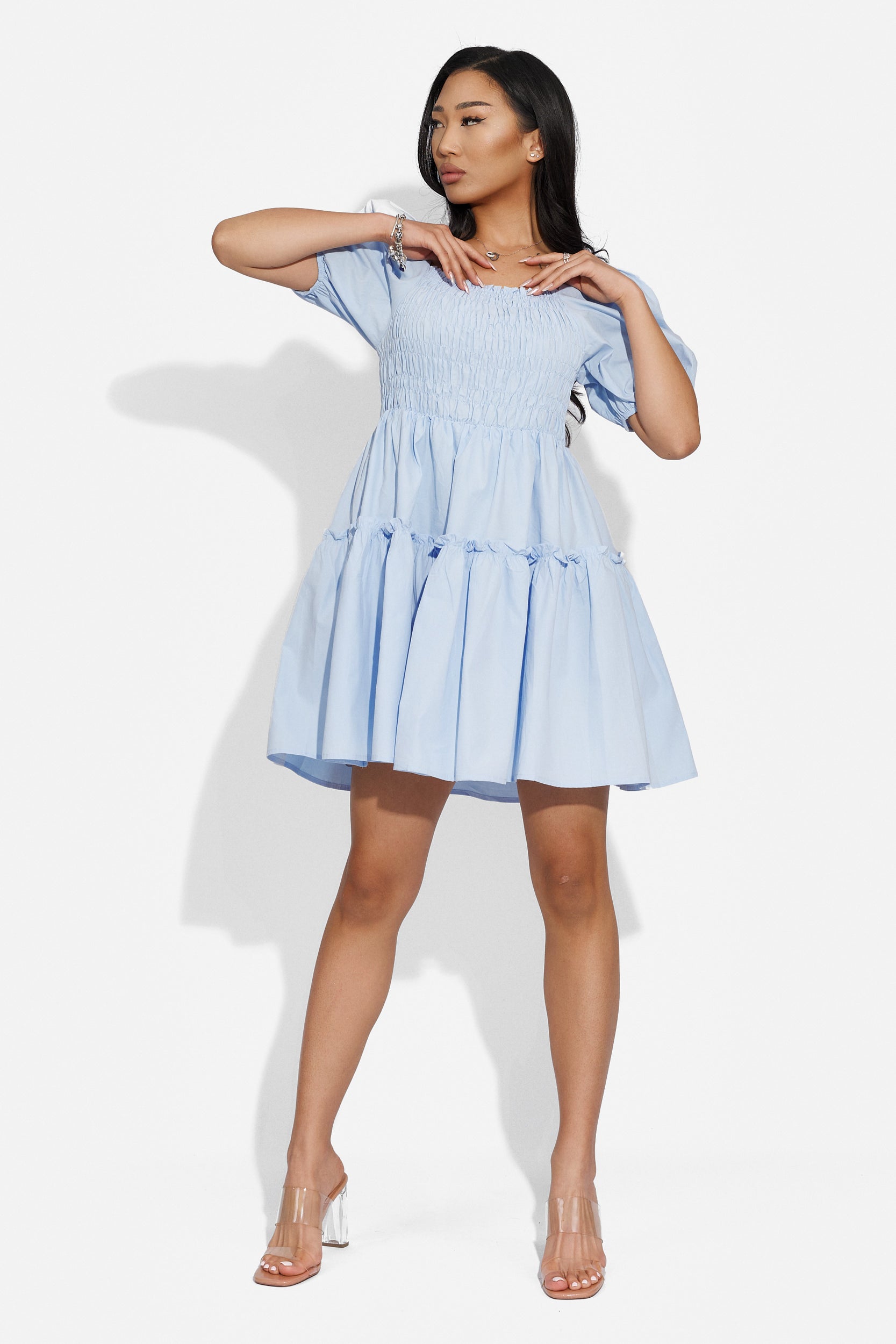 Ladies short dress blue Maceira Bogas