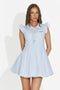 Rochie dama scurta bleu Manari Bogas