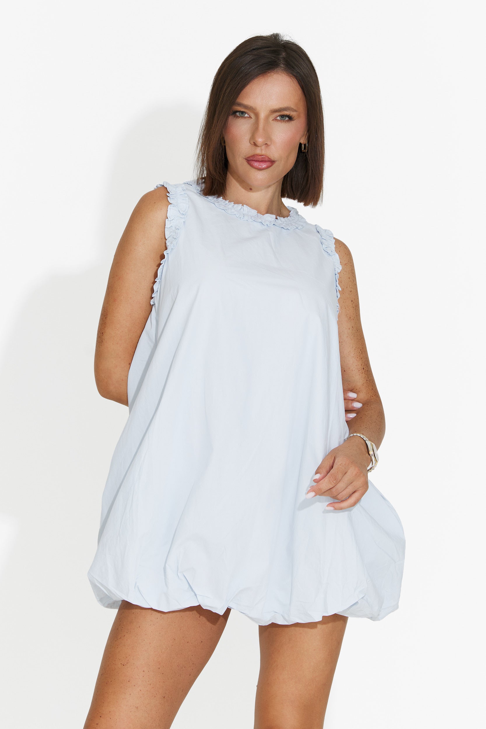 Rochie dama scurta bleu Mauricia Bogas