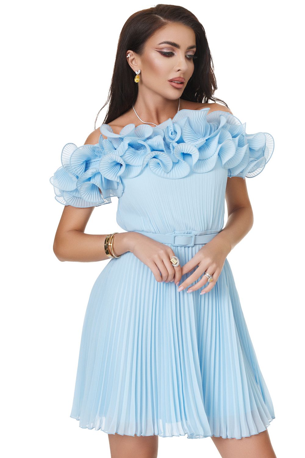 Rochie dama scurta bleu Richiana Bogas