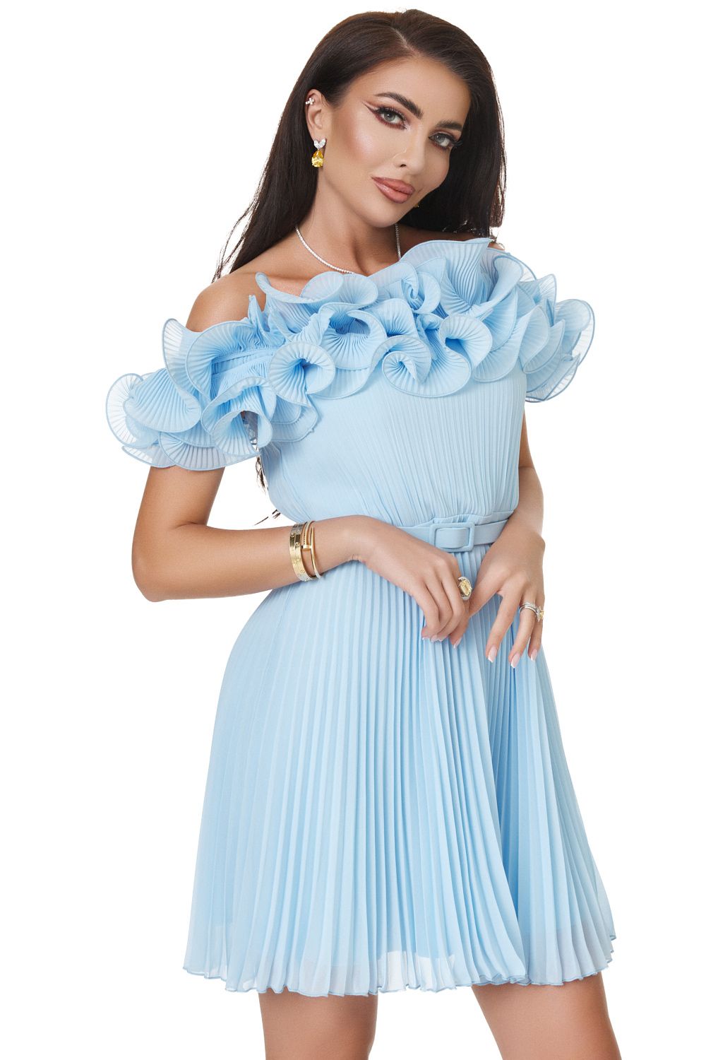 Rochie dama scurta bleu Richiana Bogas