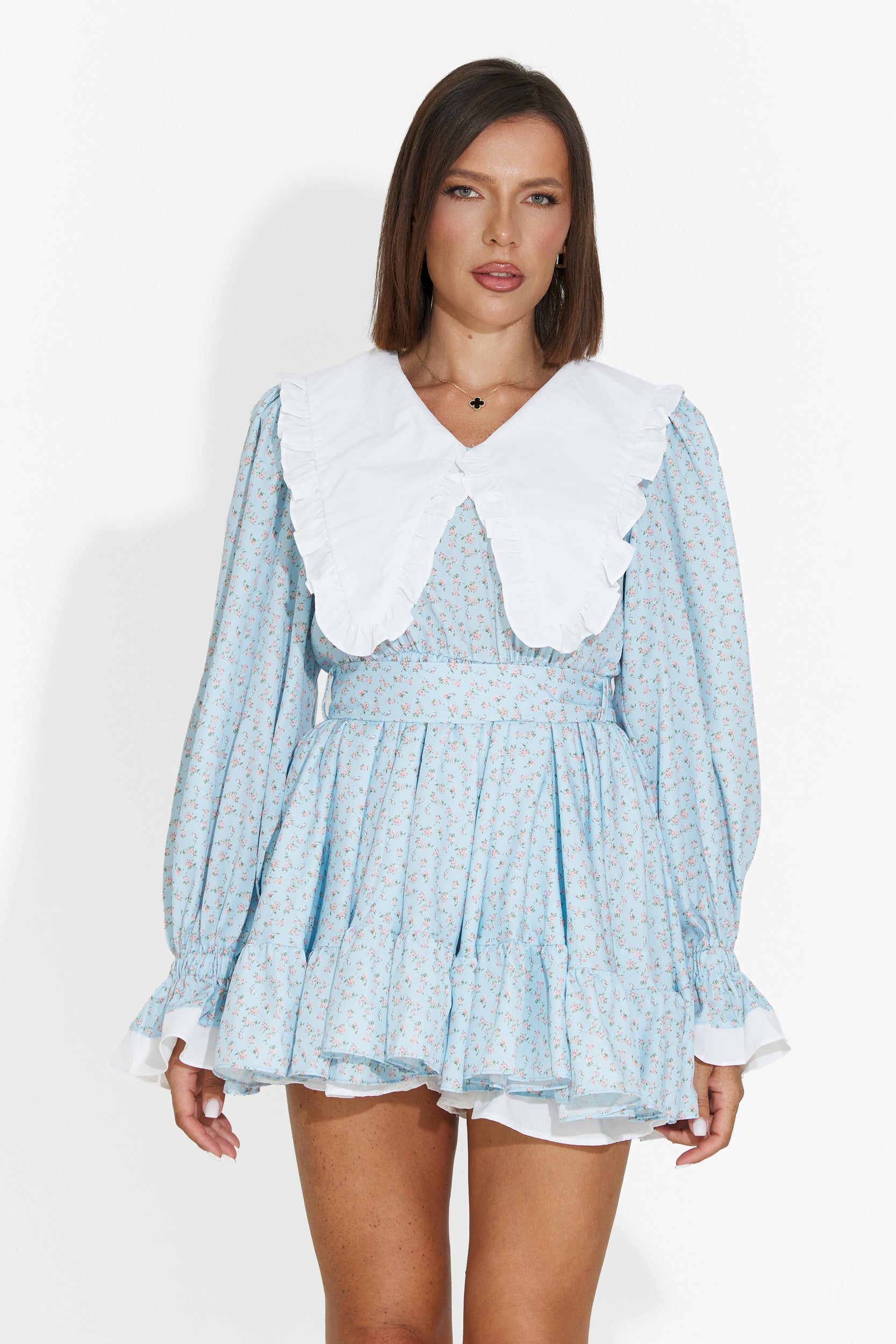 Rochie dama scurta bleu Trivaya Bogas