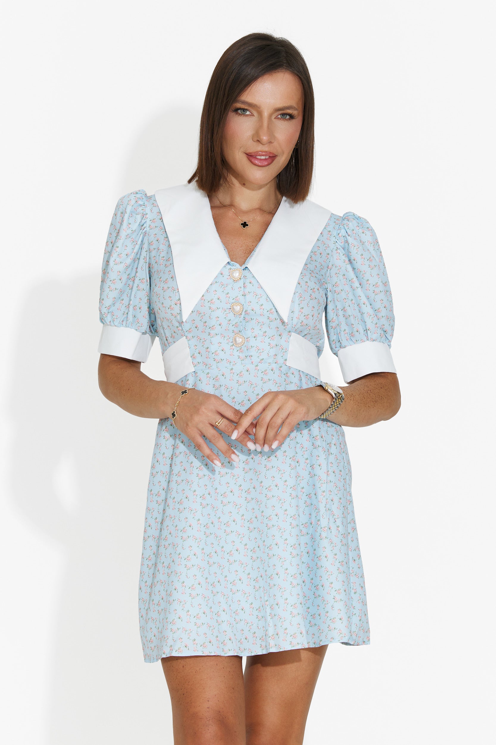 Rochie dama scurta bleu Zurlia Bogas