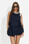 Rochie dama scurta bleumarin Nanaria Bogas
