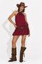 Rochie dama scurta burgundy Rajan Bogas
