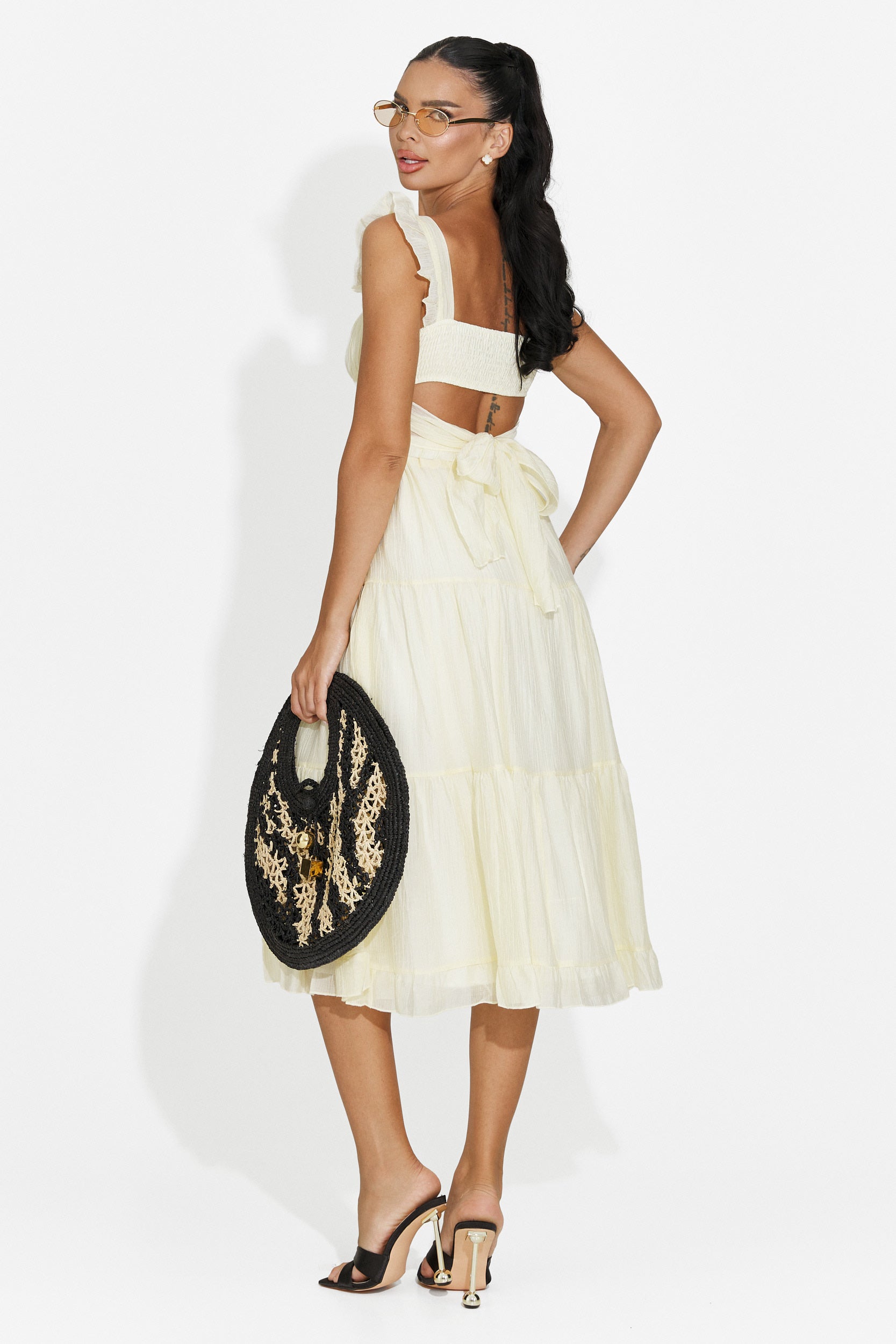 Rochie dama scurta galbena Camenia Bogas