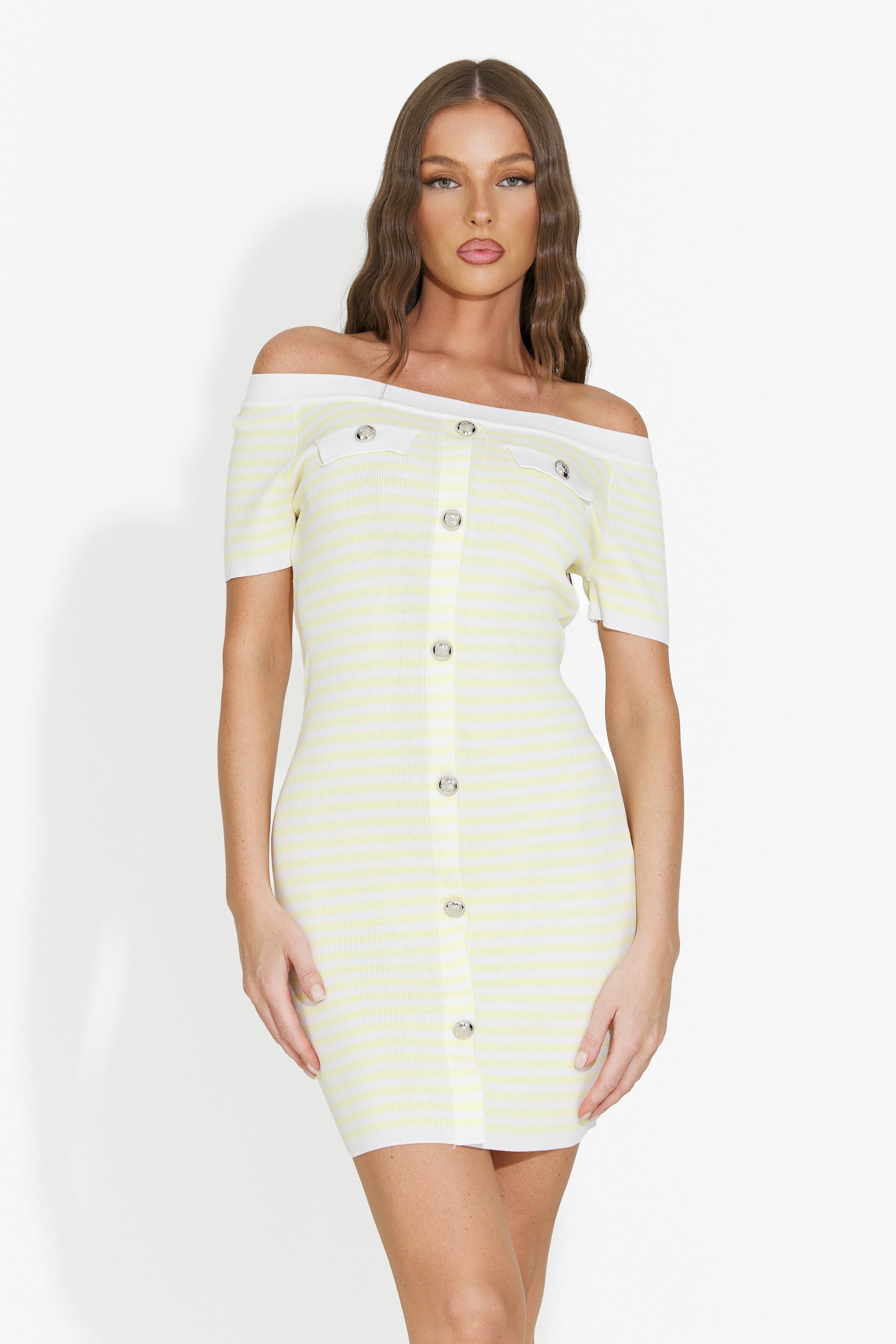 Rochie dama scurta galben Herera Bogas