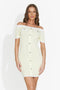 Rochie dama scurta galben Herera Bogas