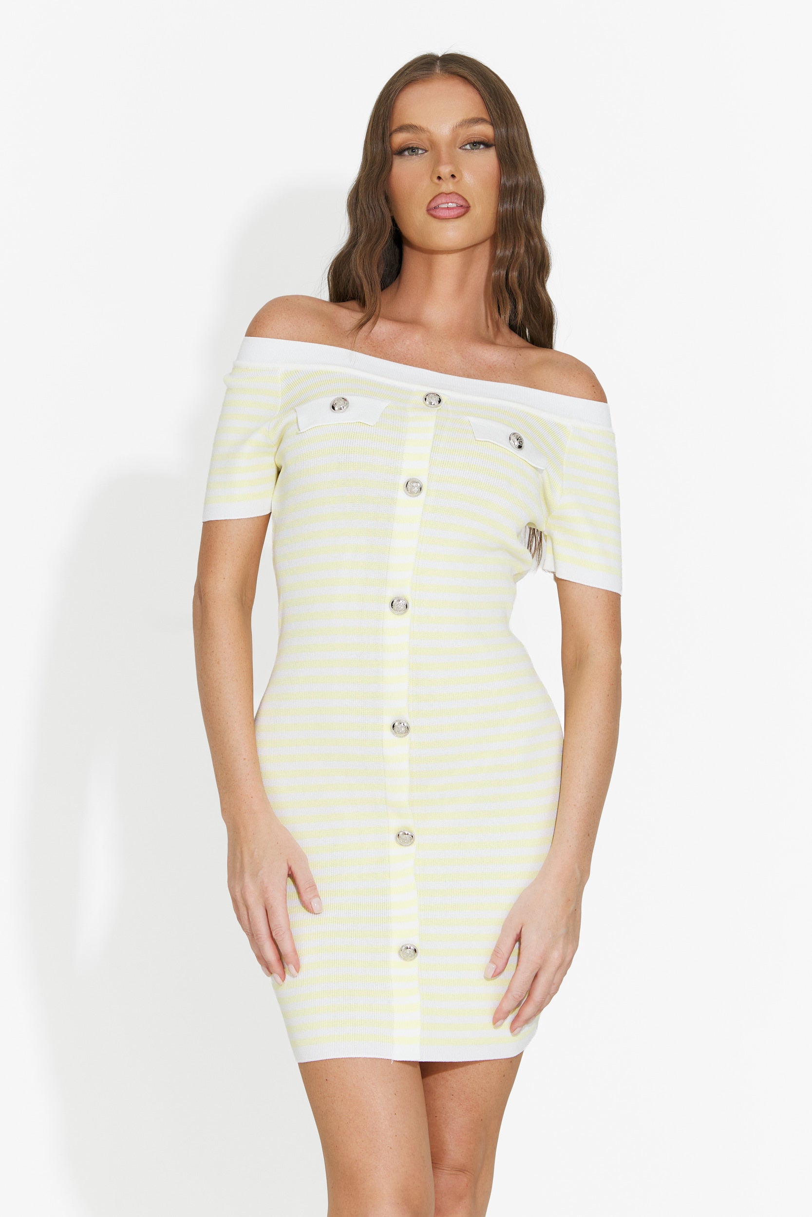 Rochie dama scurta galben Herera Bogas