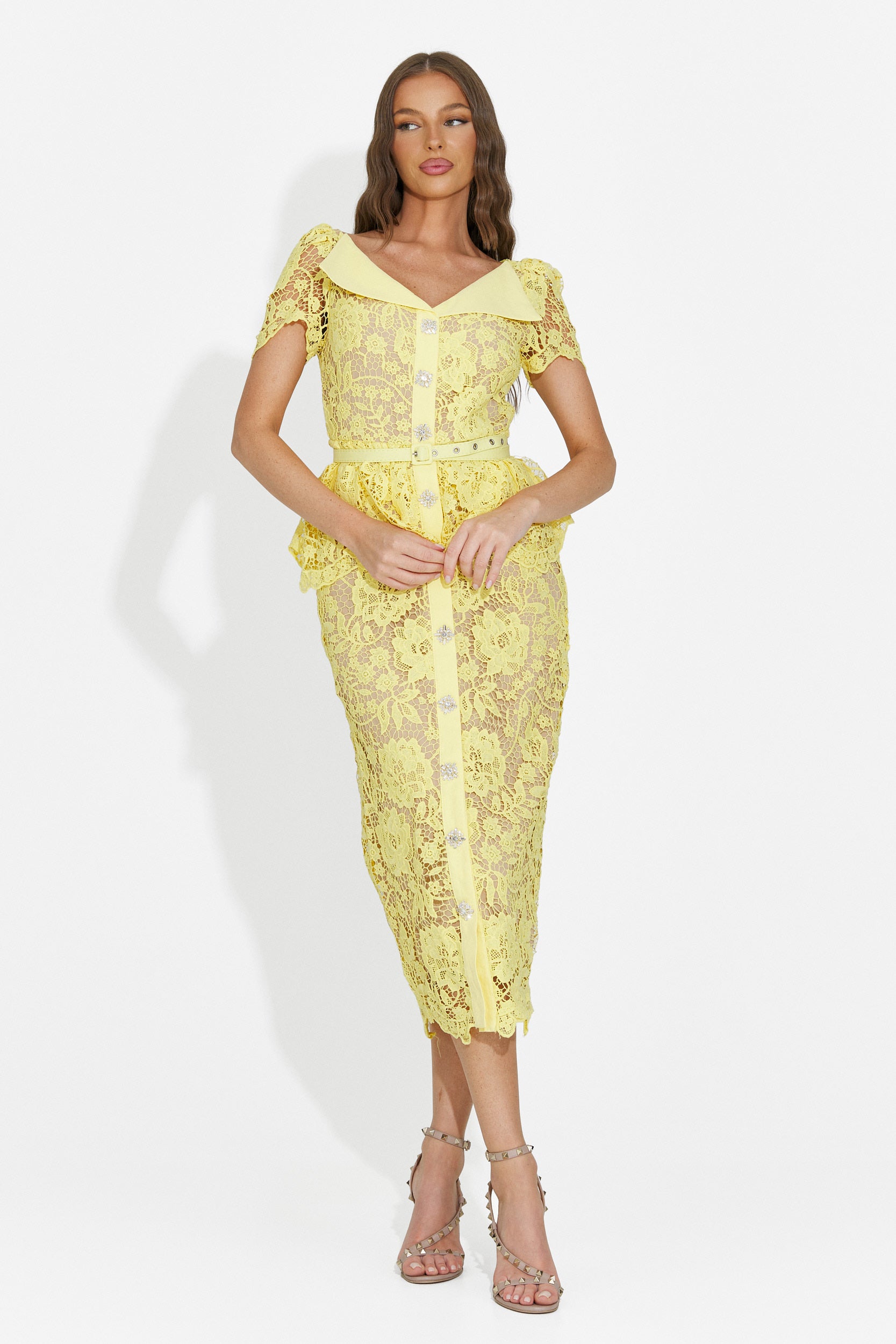 Rochie dama scurta galbena Akaria Bogas