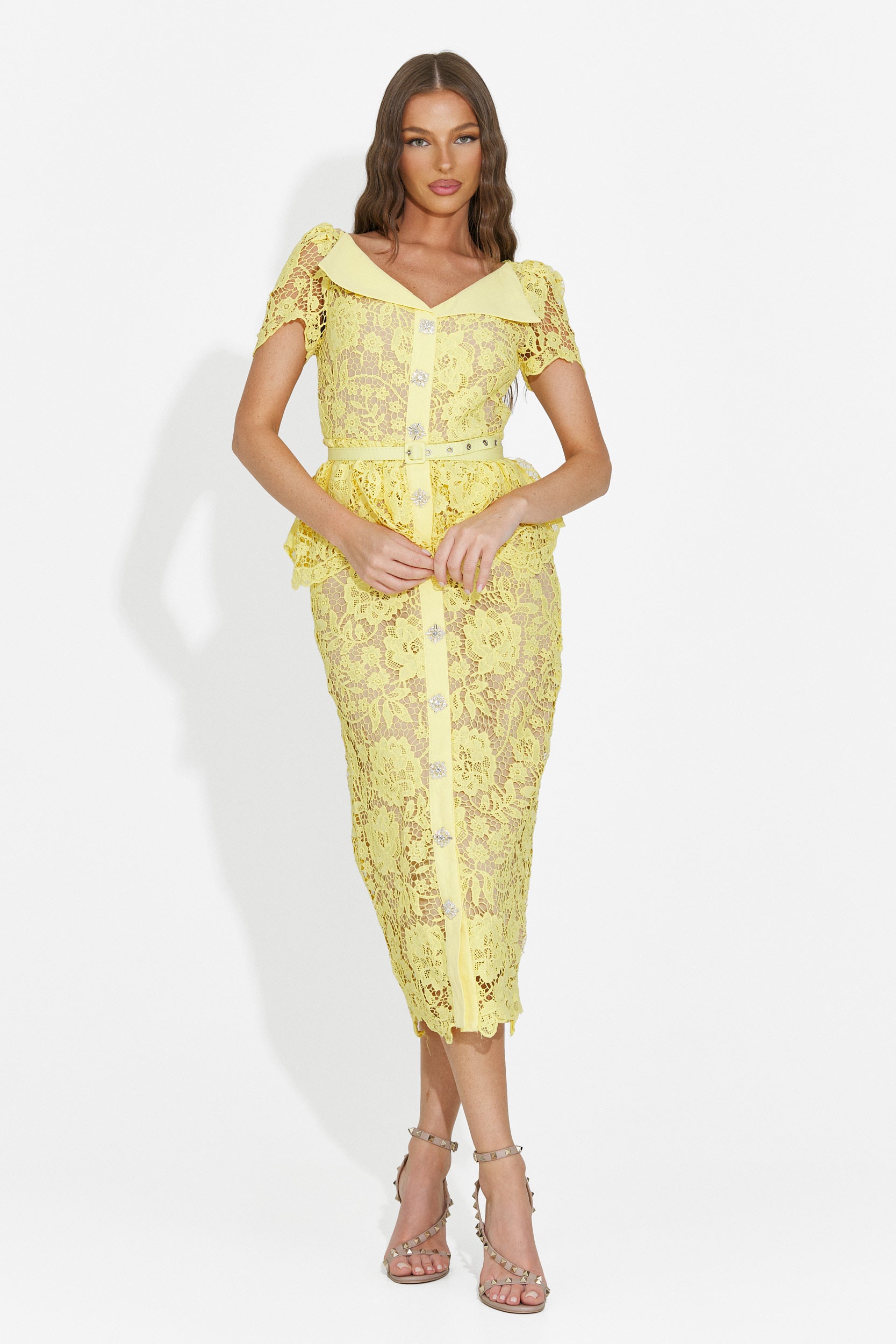 Rochie dama scurta galbena Akaria Bogas