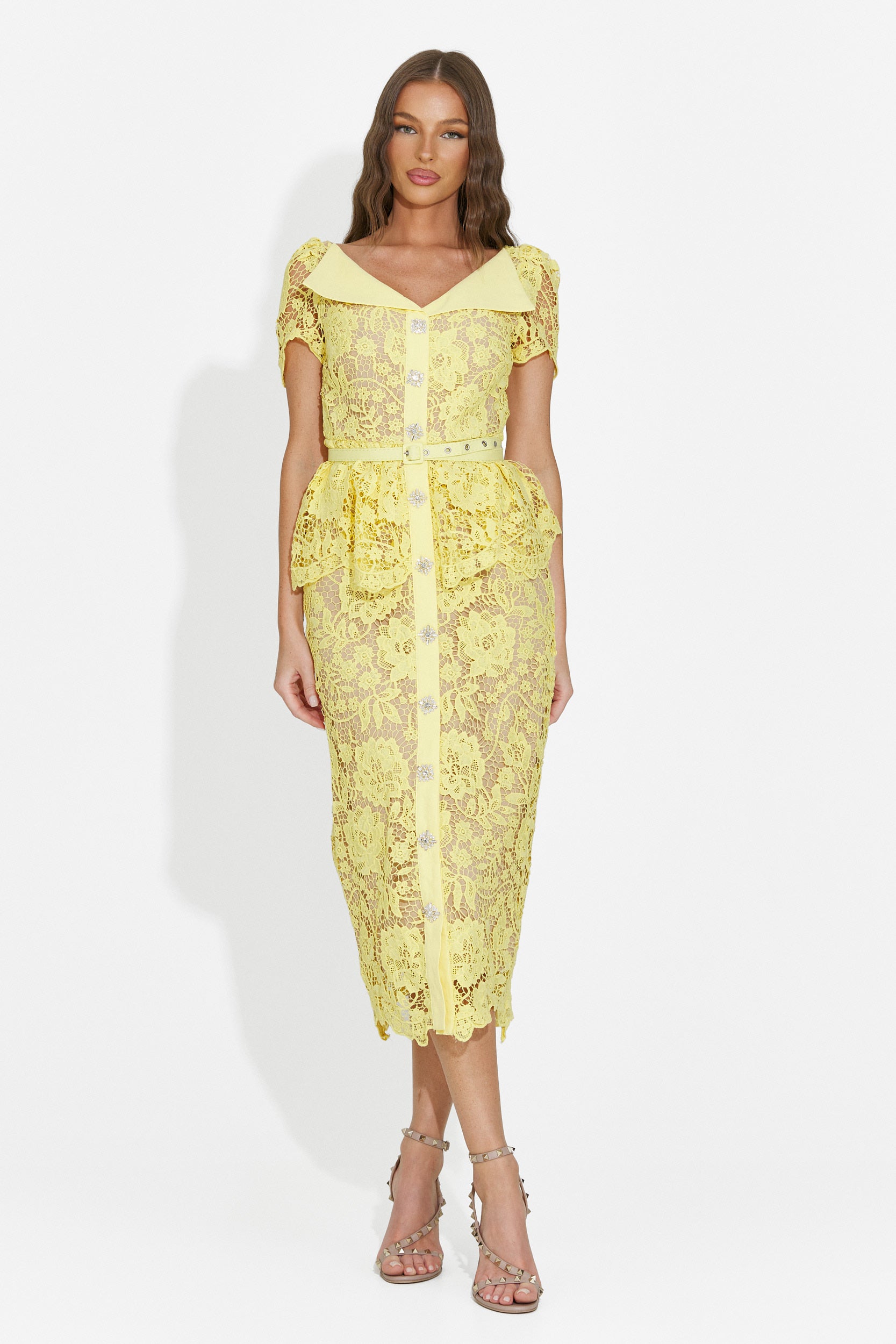 Rochie dama scurta galbena Akaria Bogas