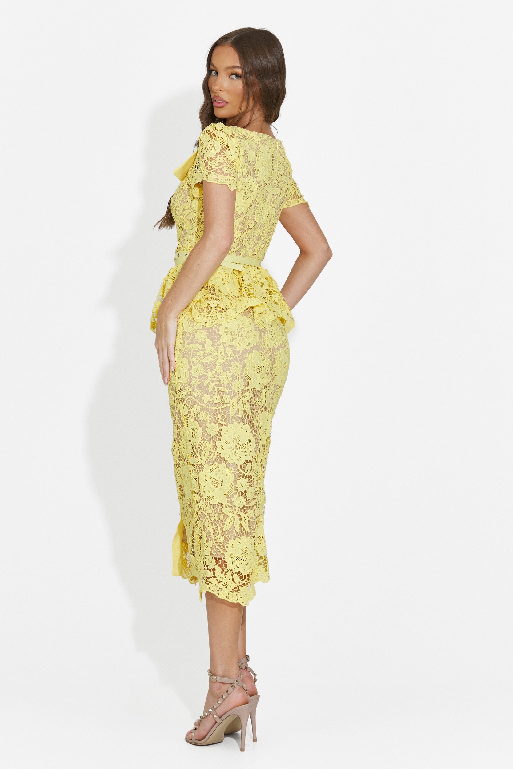 Rochie dama scurta galbena Akaria Bogas