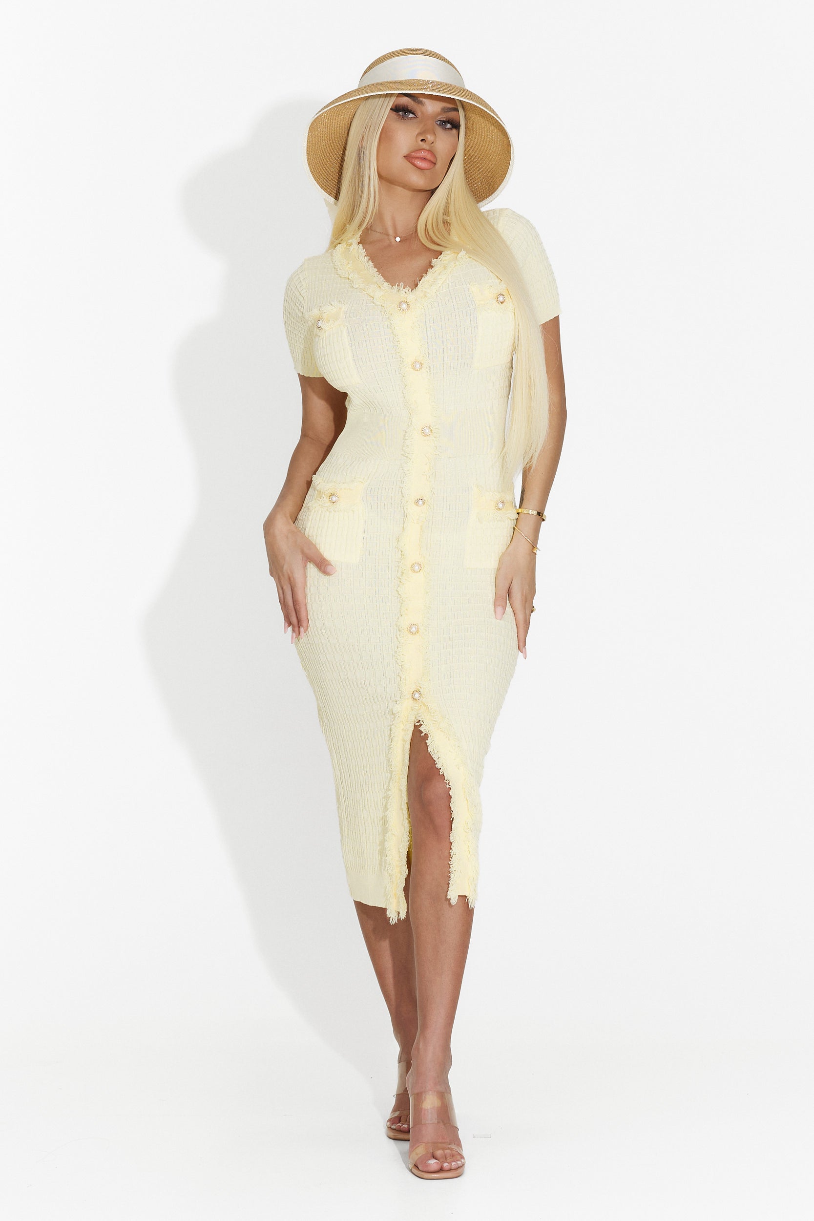Rochie dama scurta galbena Dremy Bogas