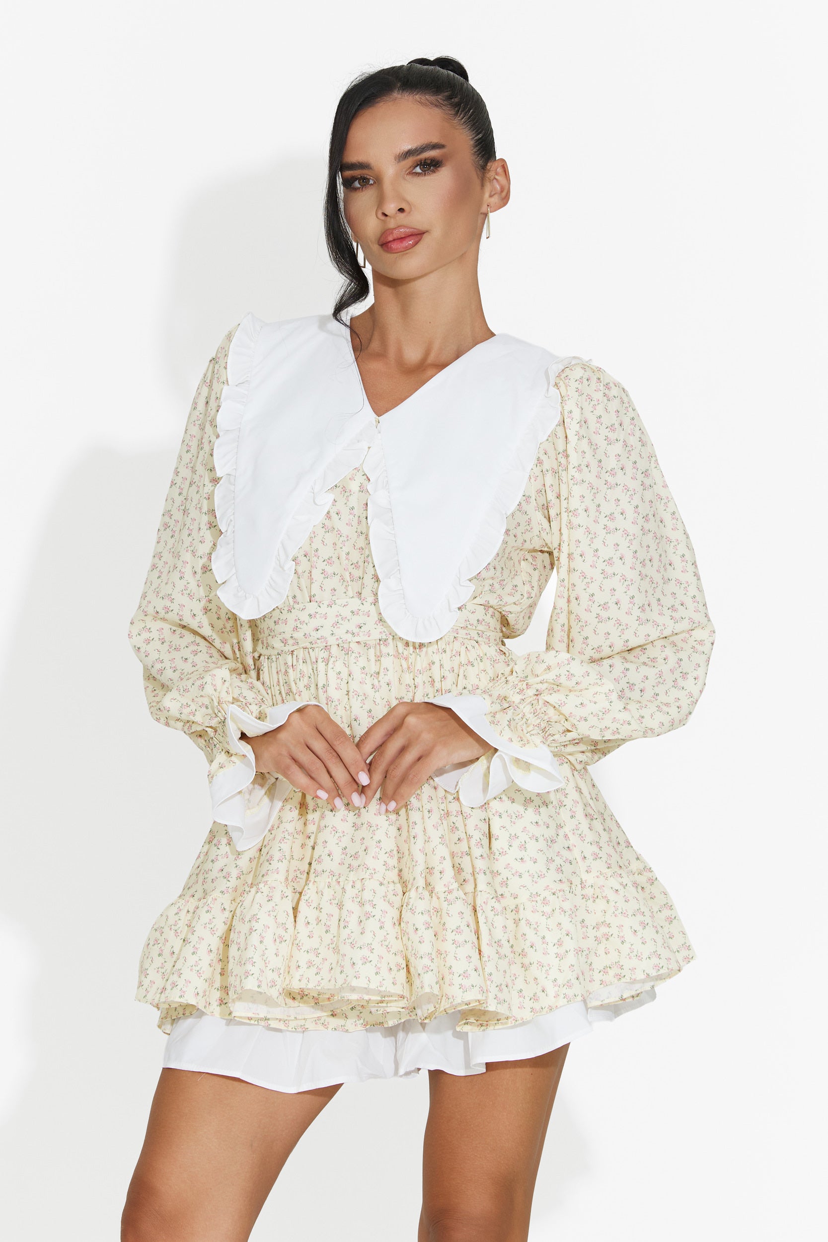 Rochie dama scurta galbena Trivaya Bogas