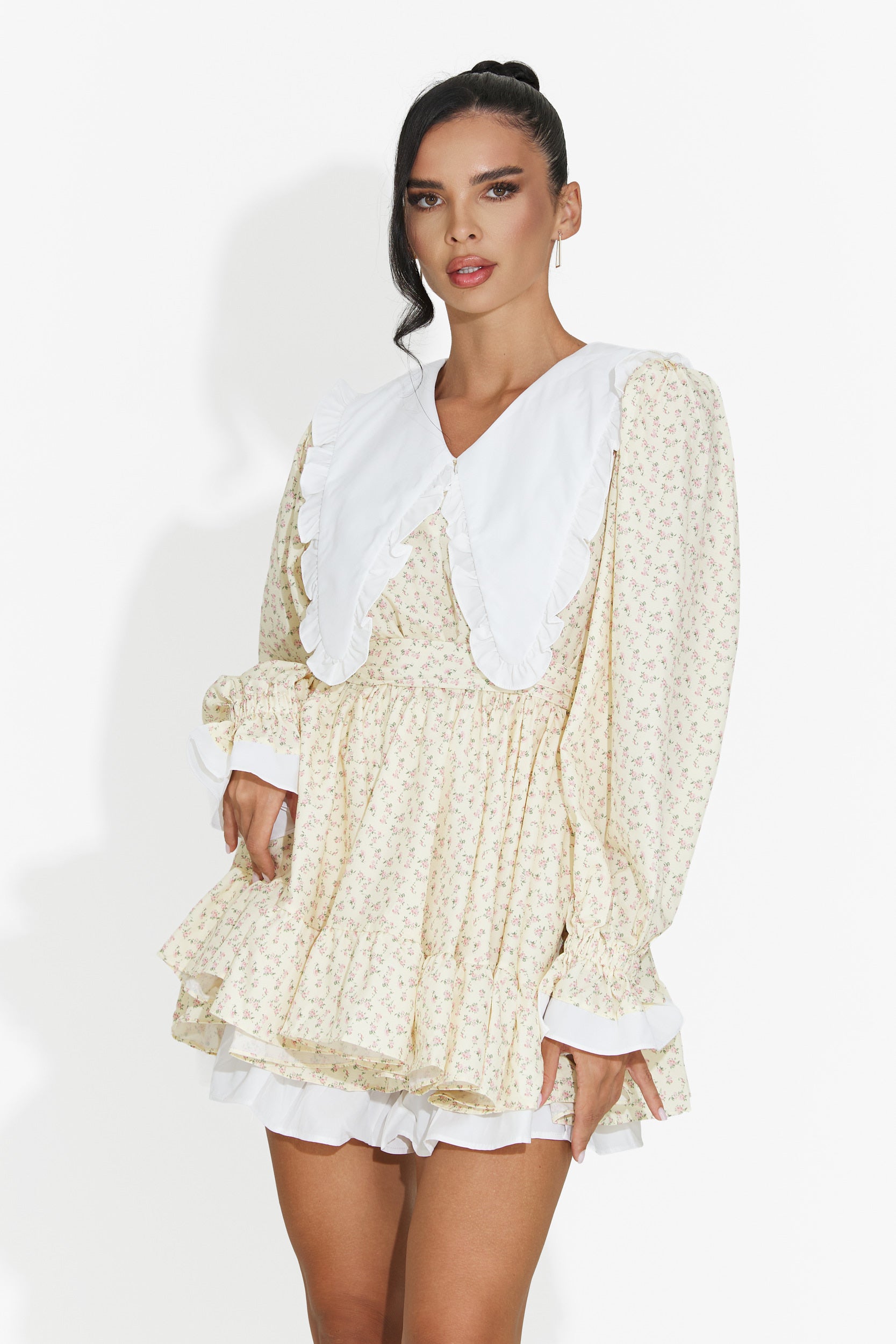 Rochie dama scurta galbena Trivaya Bogas