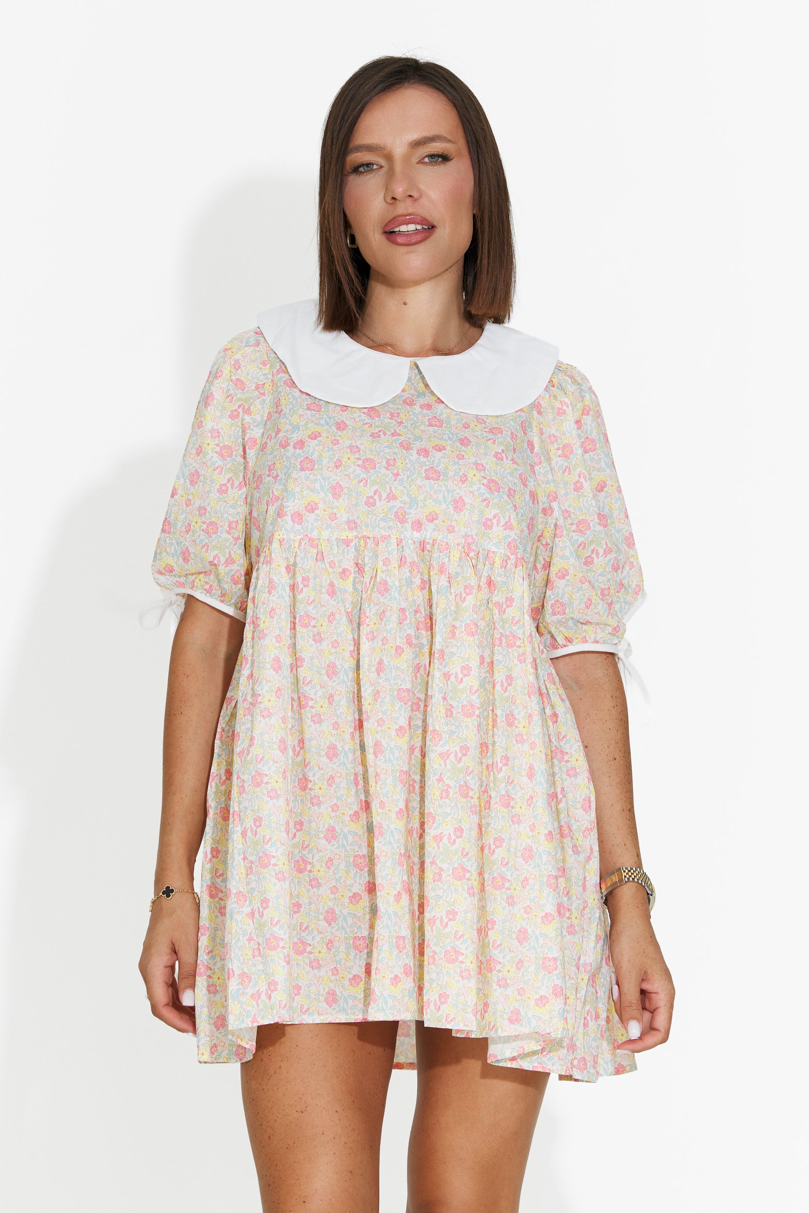 Rochie dama scurta galbena Zelenia Bogas