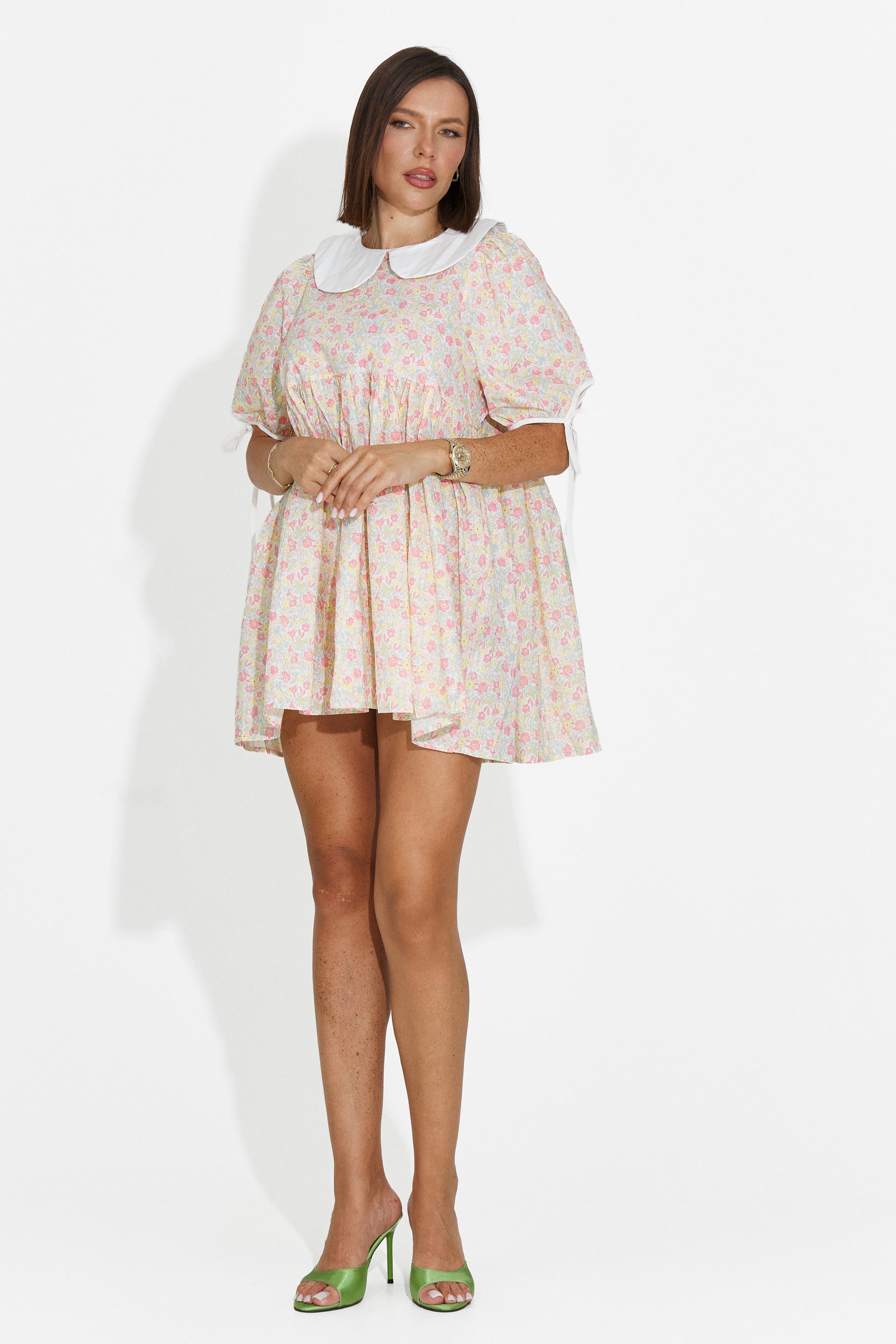 Rochie dama scurta galbena Zelenia Bogas
