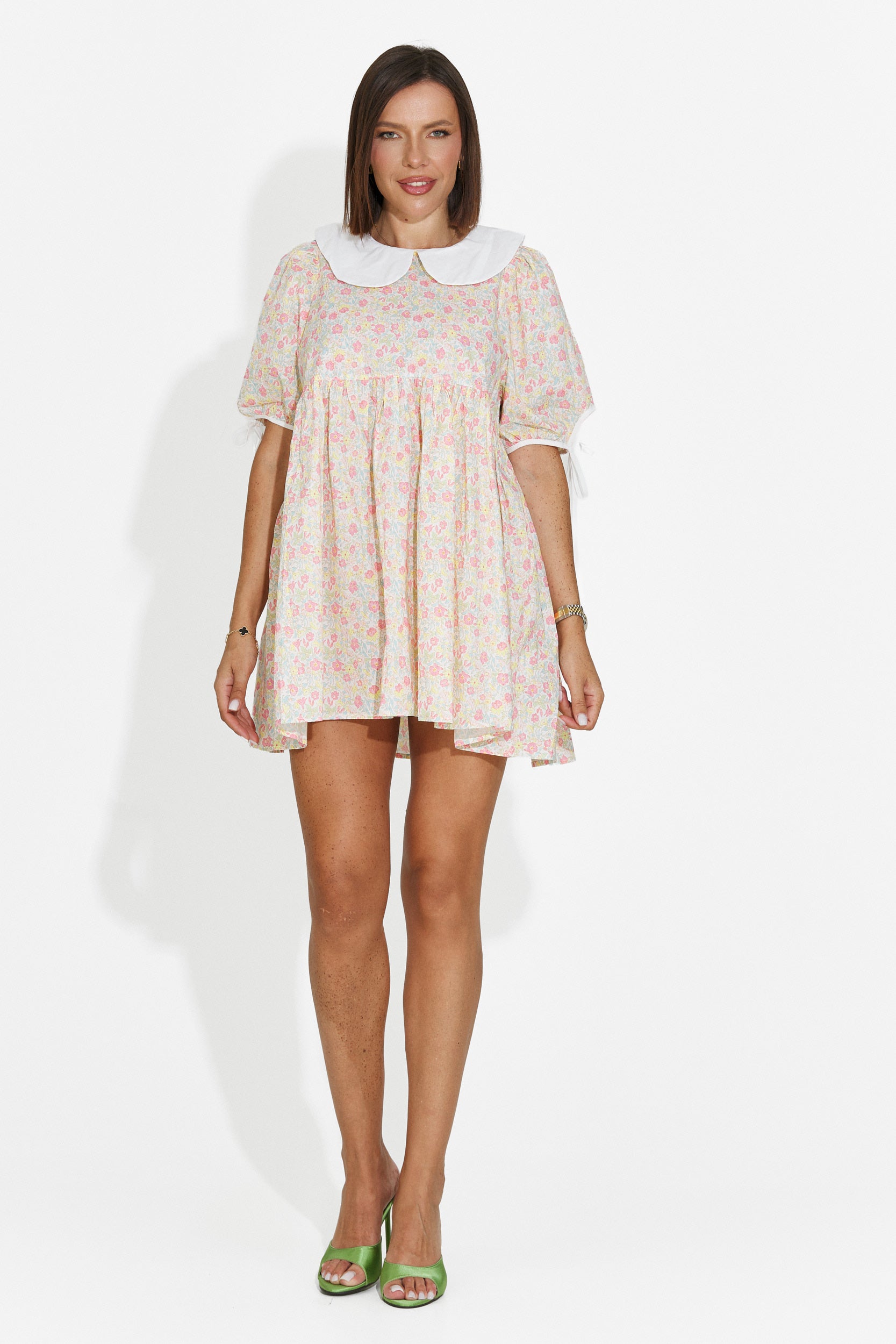 Rochie dama scurta galbena Zelenia Bogas