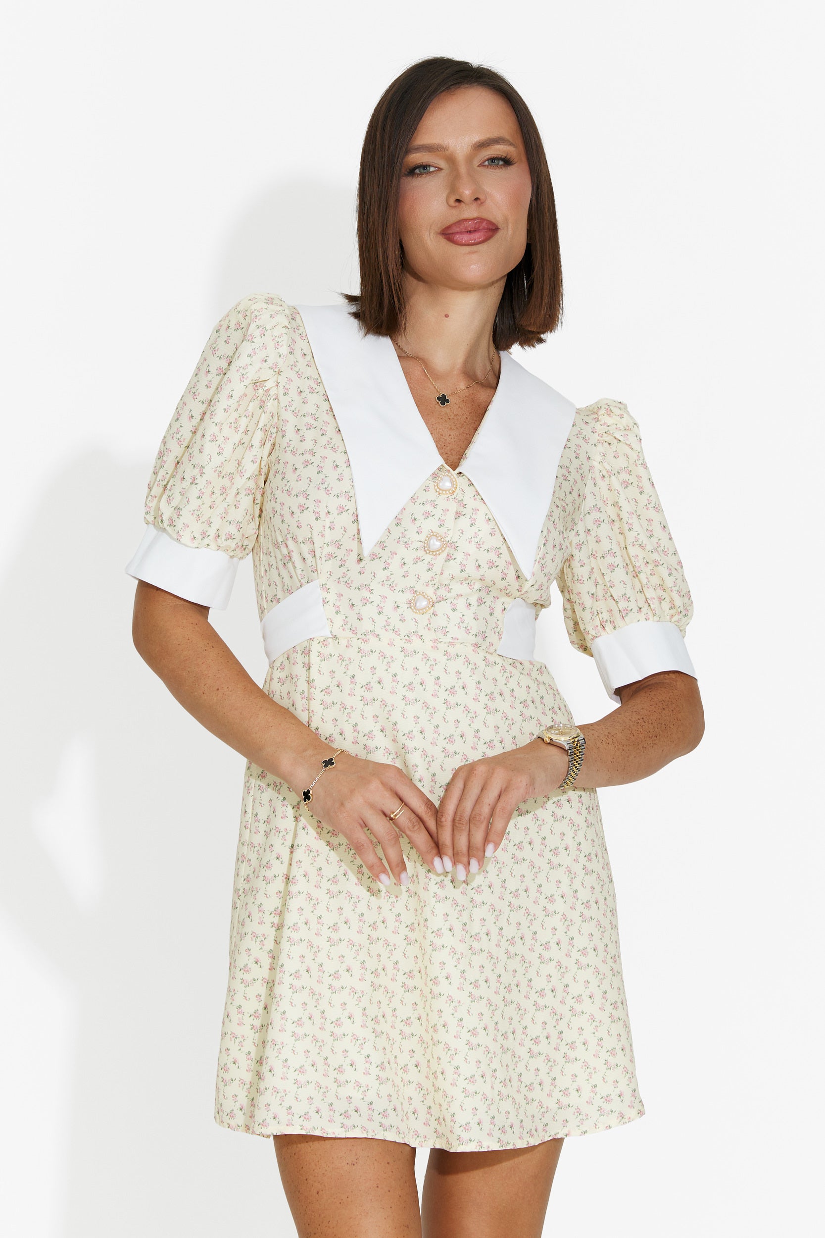 Rochie dama scurta galbena Zurlia Bogas