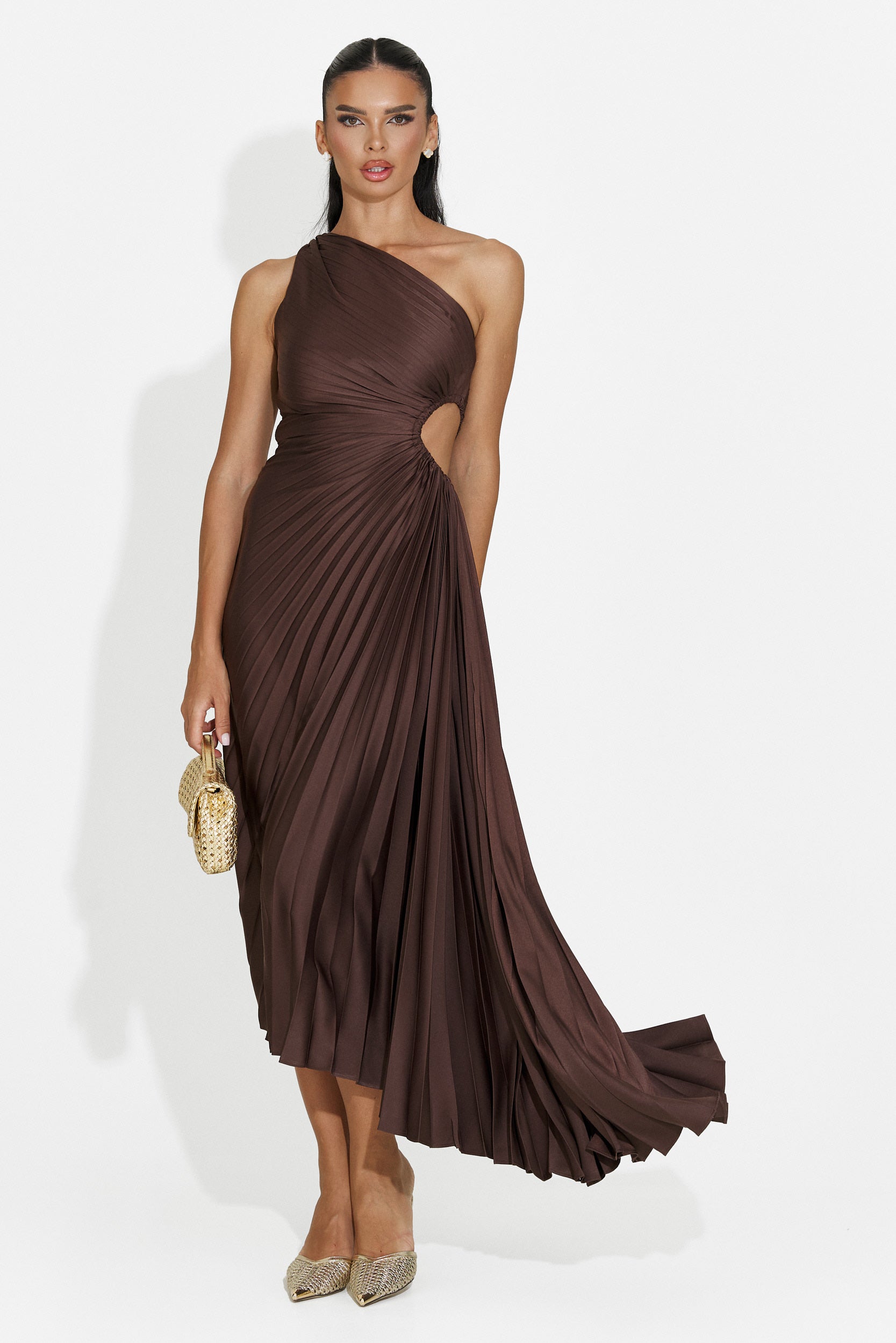 Rochie dama scurta maro Delimia Bogas