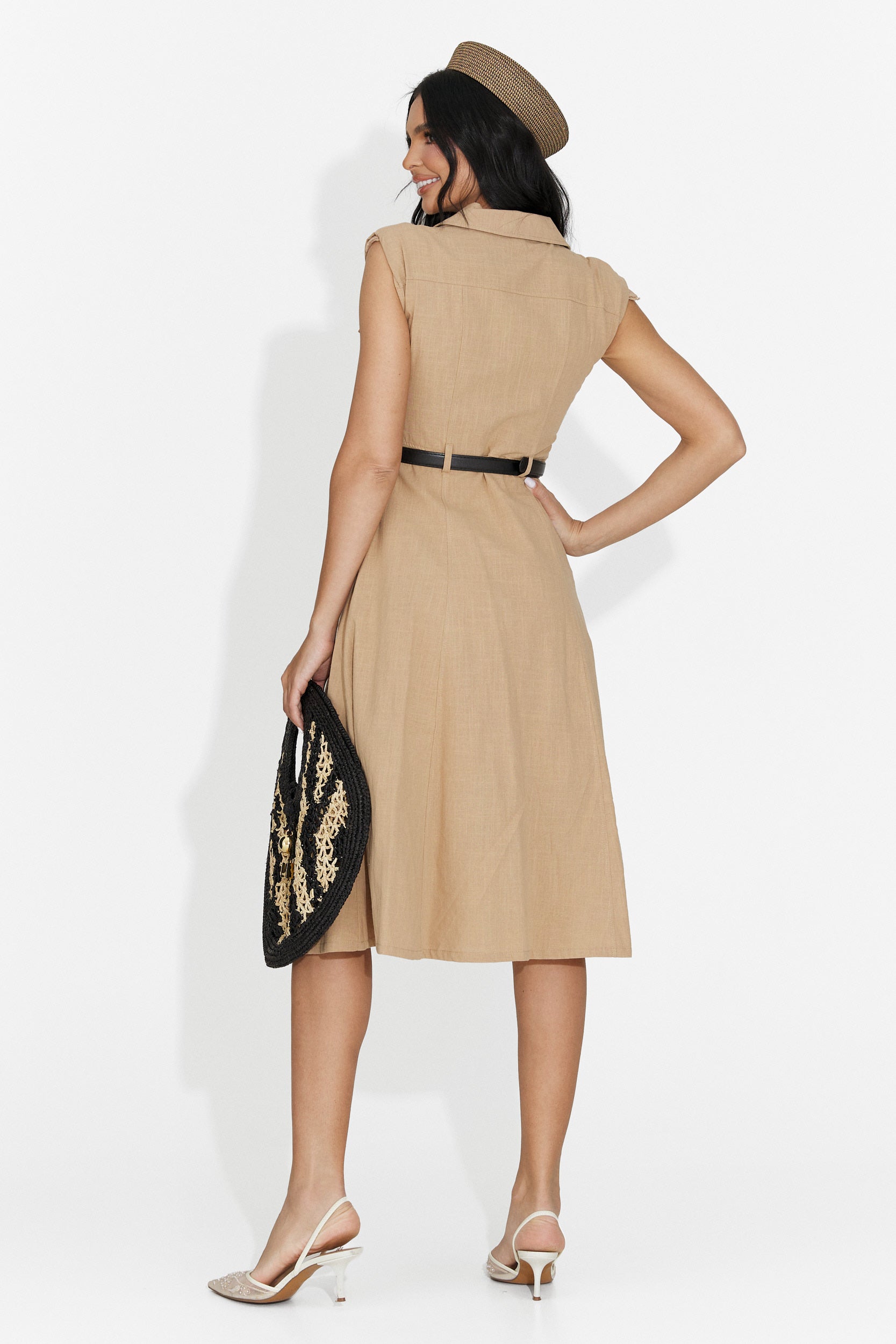 Rochie dama scurta maro Jasmina Bogas