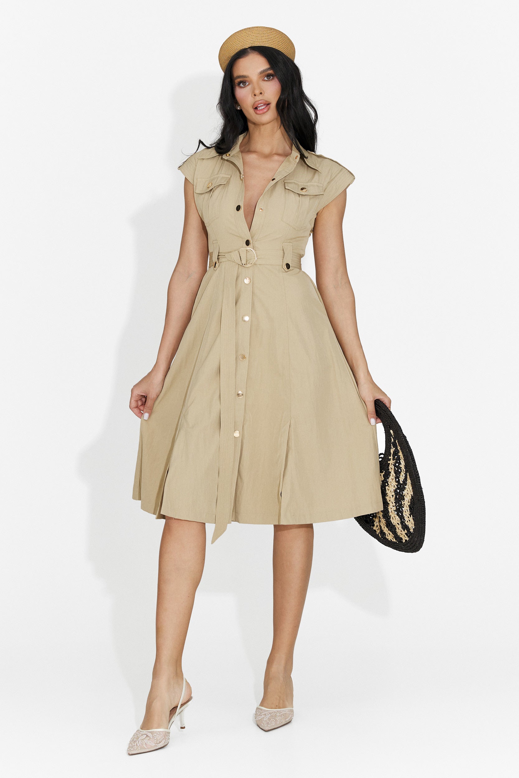 Rochie dama scurta maro Yaldea Bogas