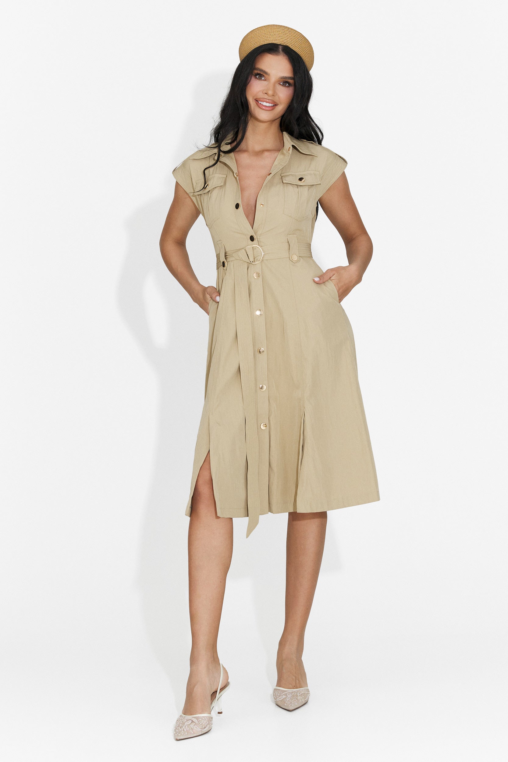 Rochie dama scurta maro Yaldea Bogas