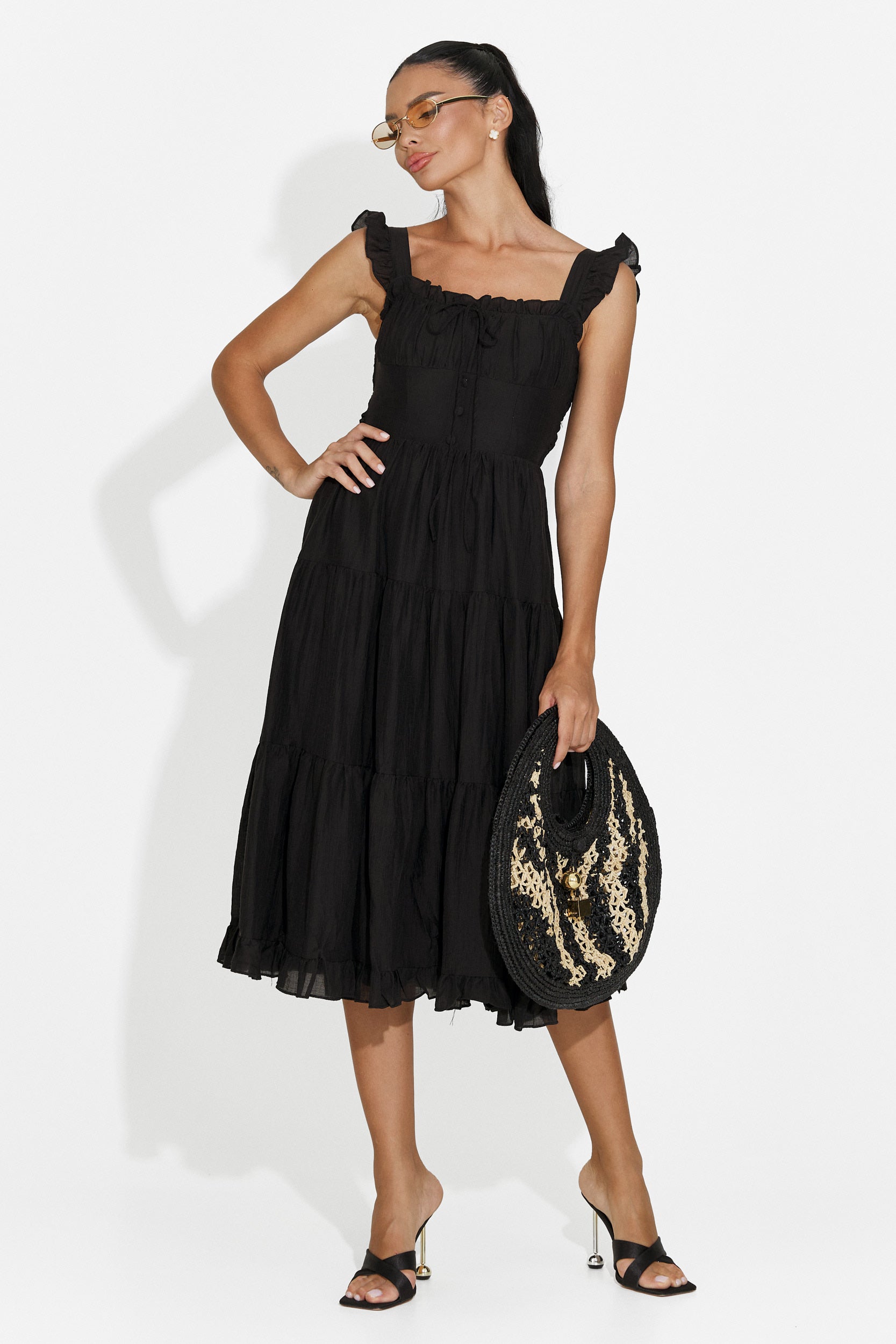 Rochie dama scurta neagra Camenia Bogas