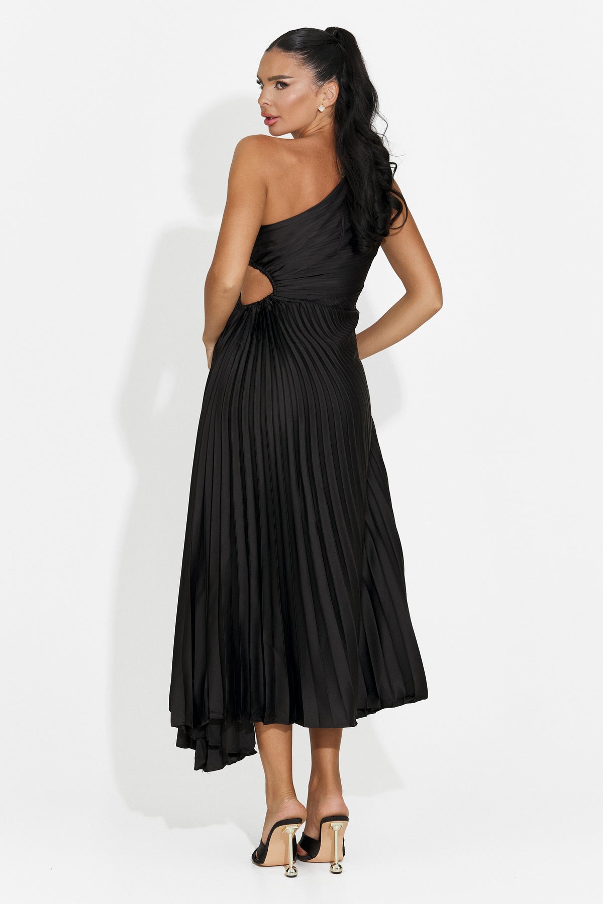 Rochie dama scurta neagra Delimia Bogas, imaginea 2 din 5