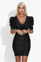 Melaia Bogas Short Black Dress for Women