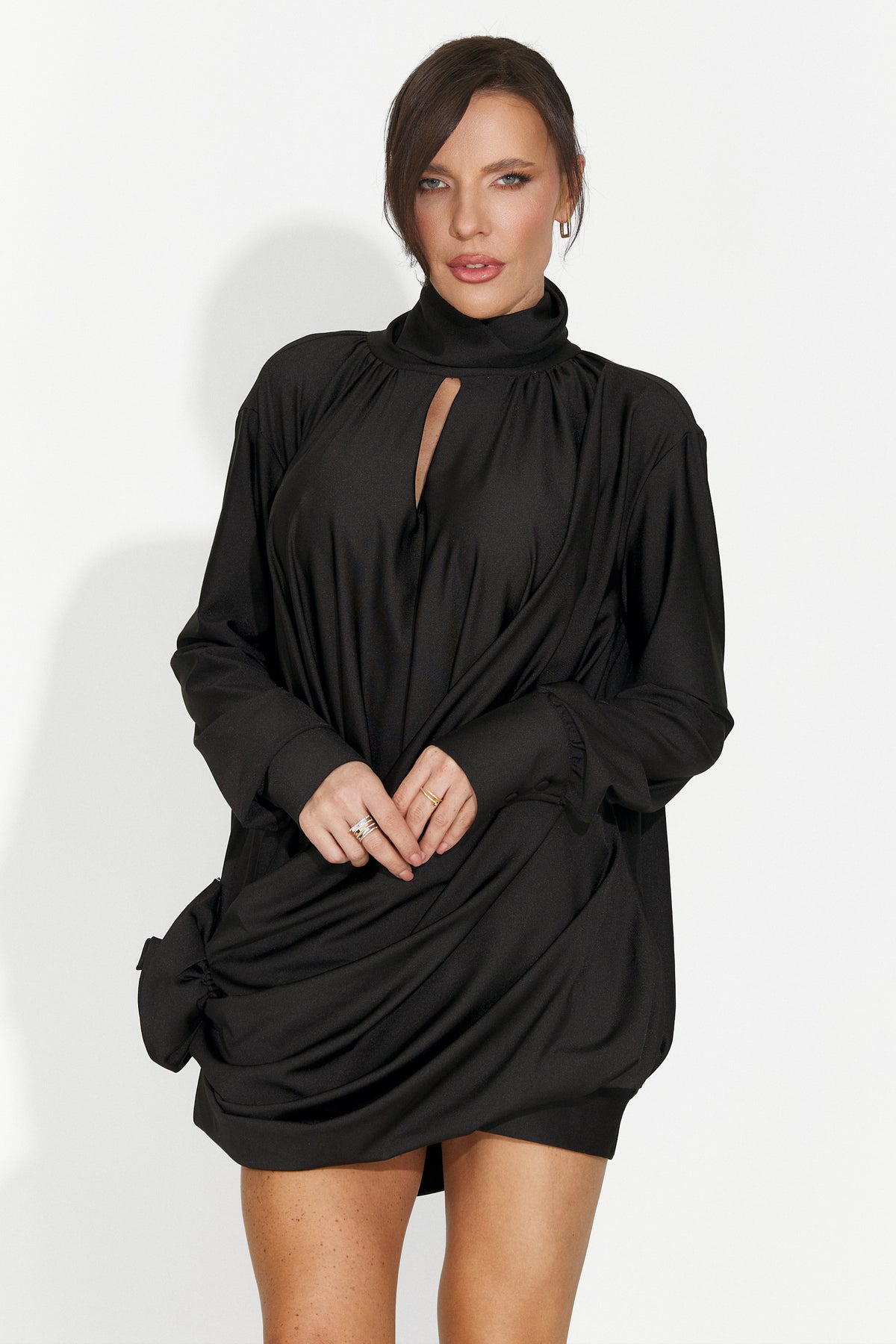 Rochie dama scurta neagra Viardo Bogas, imaginea 1 din 8