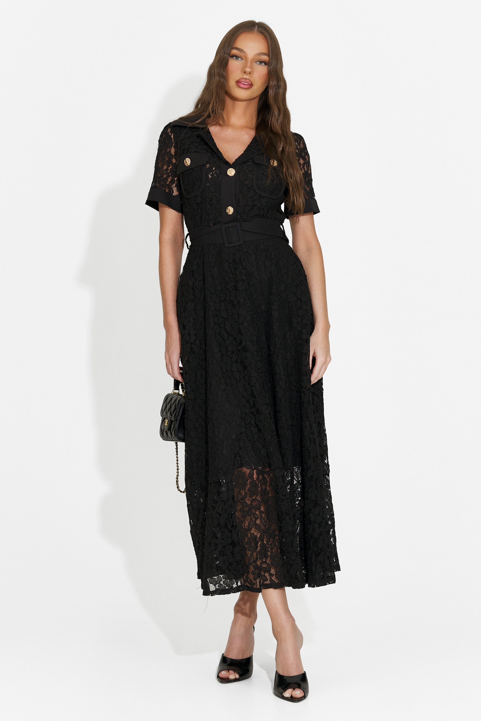 Rochie dama lunga neagra Vosira Bogas