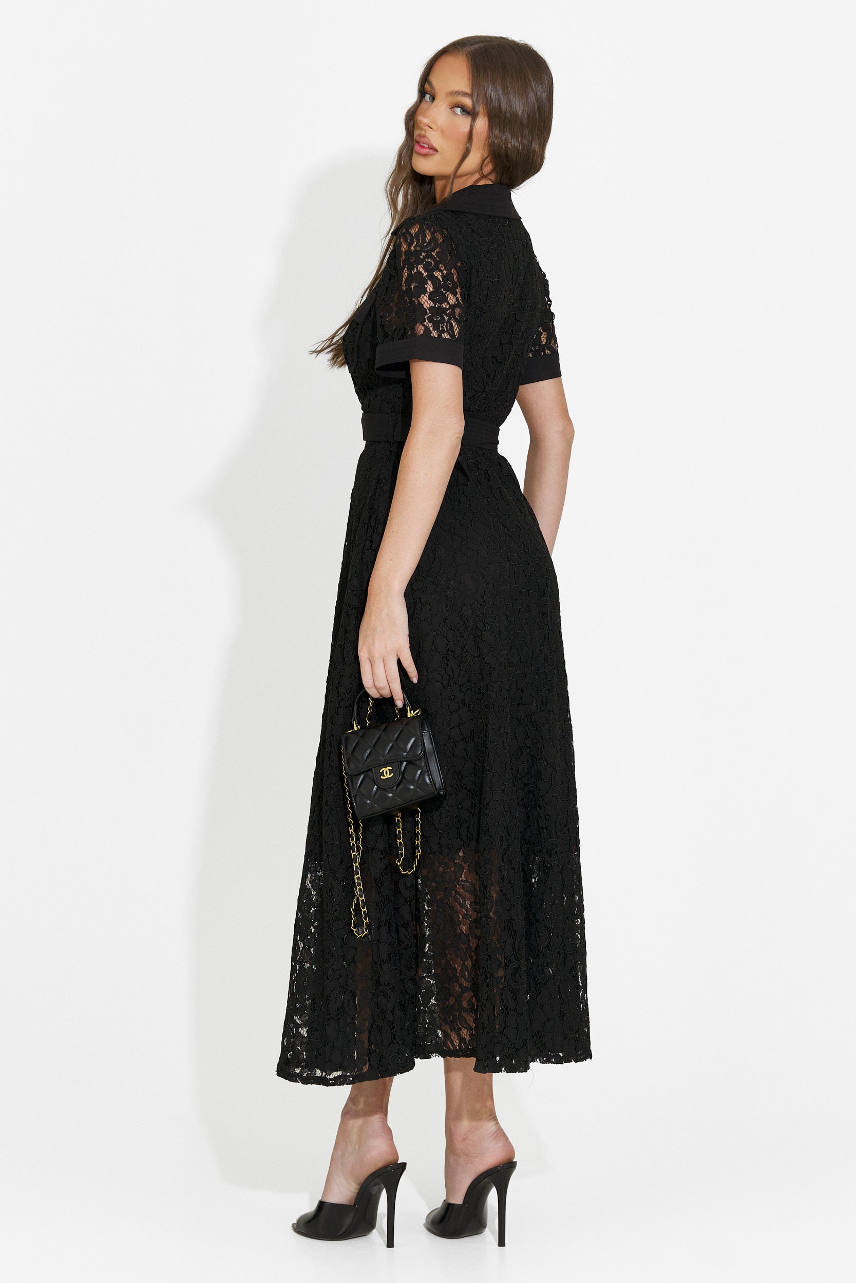 Rochie dama lunga neagra Vosira Bogas