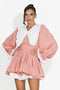 Rochie dama scurta peach Yucana Bogas