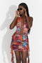Short orange women's dress Jeaneta Bogas